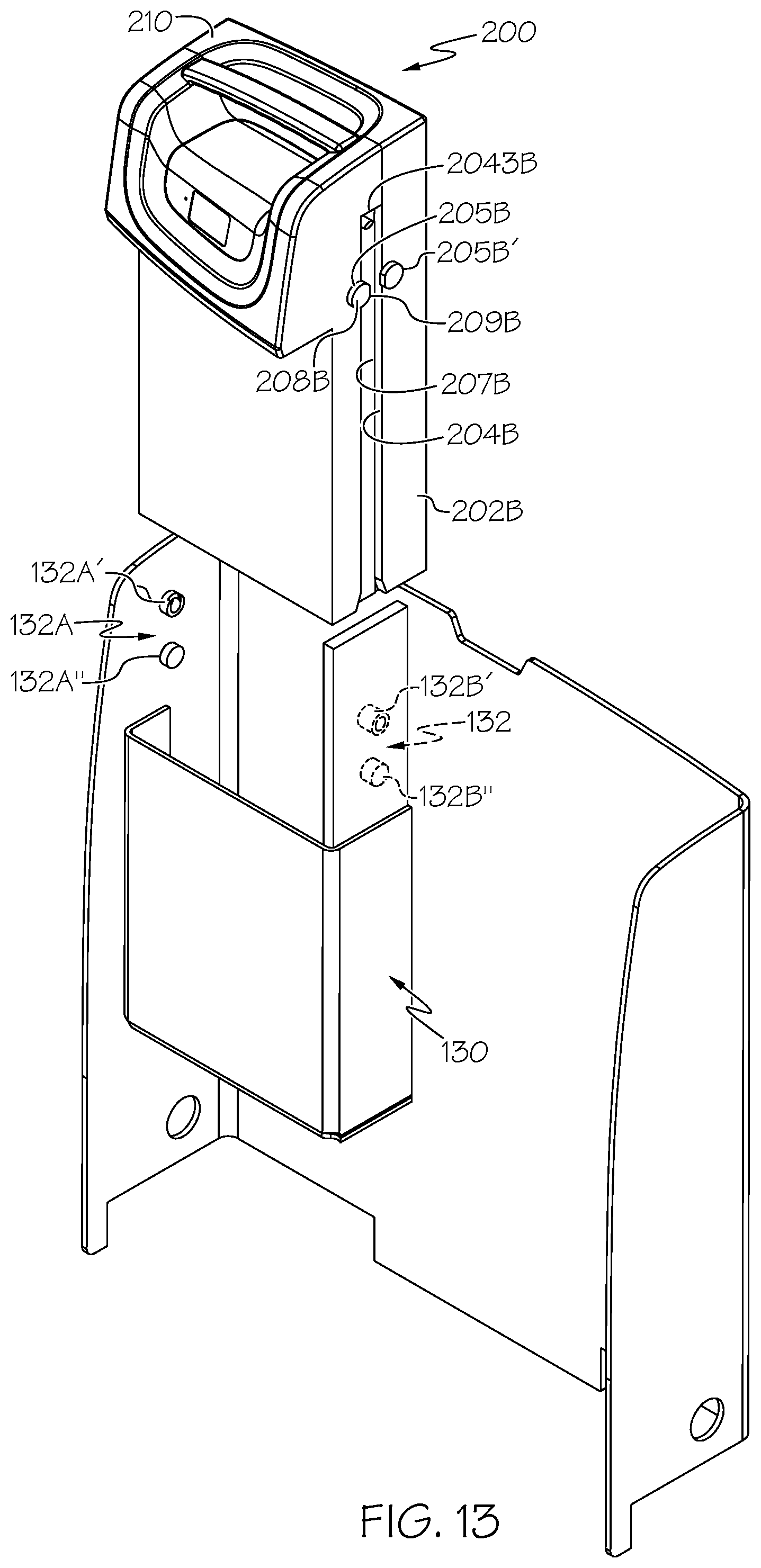 Patent US12098064 Figure 11 – Battery guide blocks for a battery receiving space of a materials handling vehicle, and materials handling vehicles incorporating the same