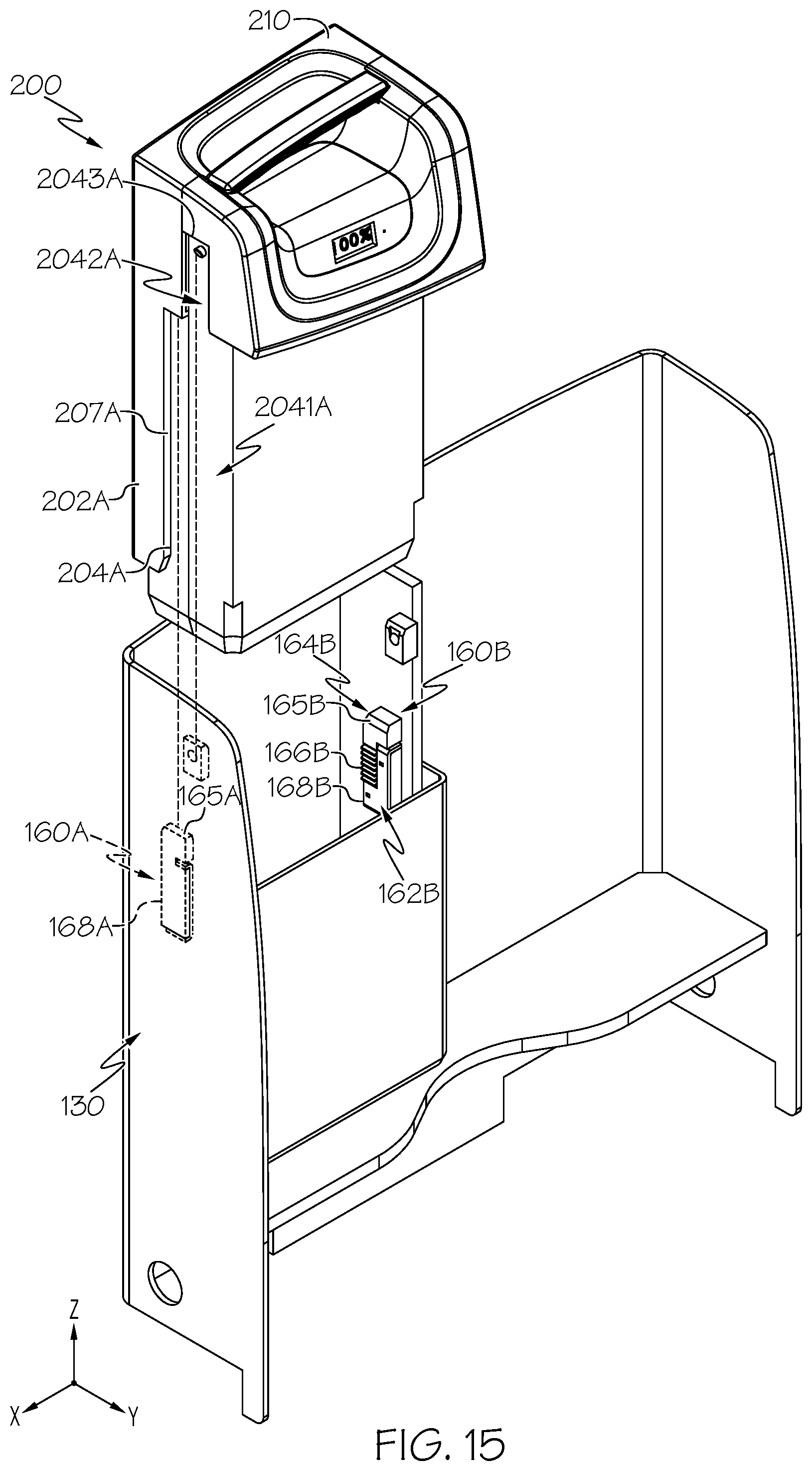 Patent US12098064 Figure 13 – Battery guide blocks for a battery receiving space of a materials handling vehicle, and materials handling vehicles incorporating the same