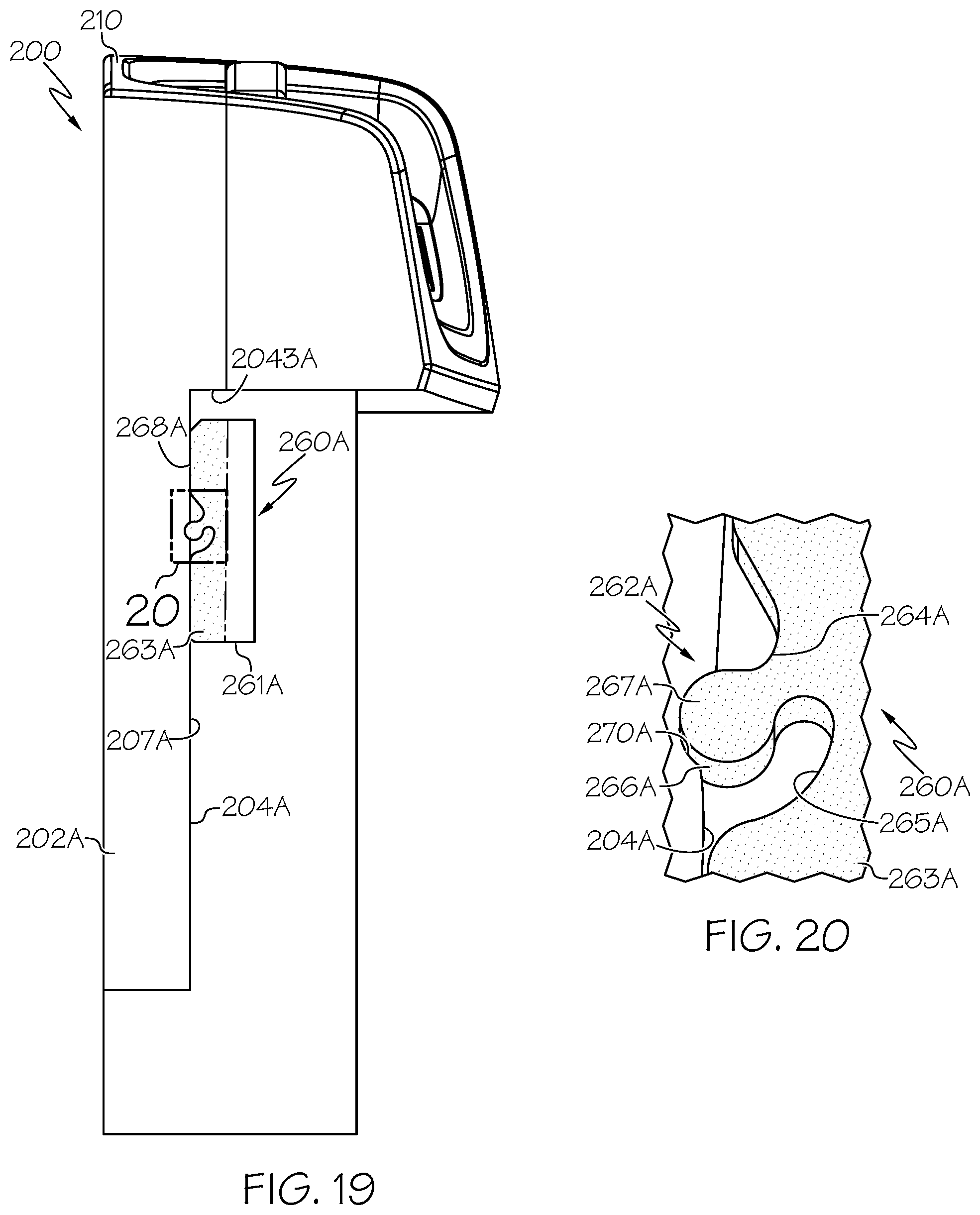 Patent US12098064 Figure 17 – Battery guide blocks for a battery receiving space of a materials handling vehicle, and materials handling vehicles incorporating the same