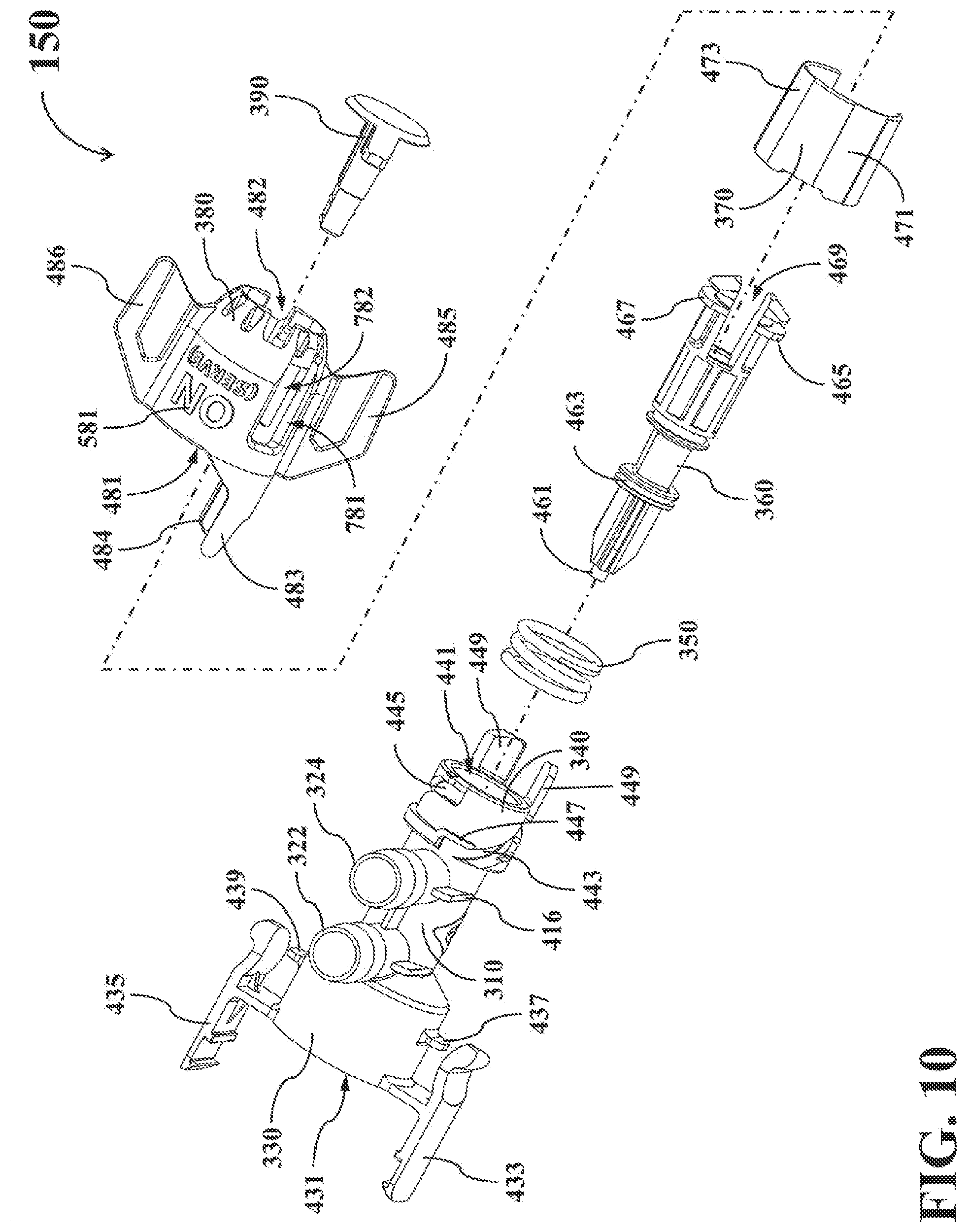 Patent US12098065 Figure 10 – Dual-mode fluid connector having rotatable element and supporting different operating modes