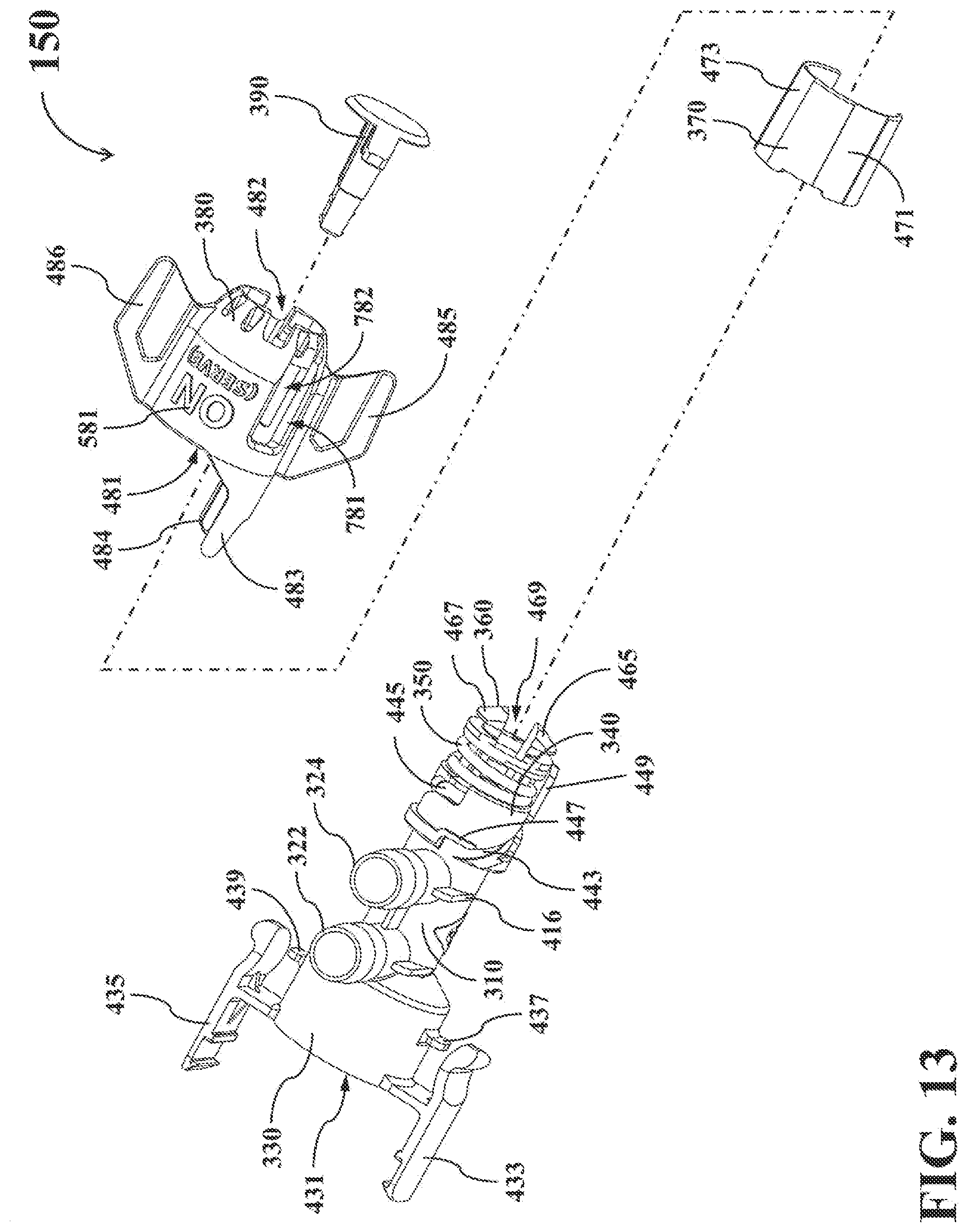 Patent US12098065 Figure 13 – Dual-mode fluid connector having rotatable element and supporting different operating modes