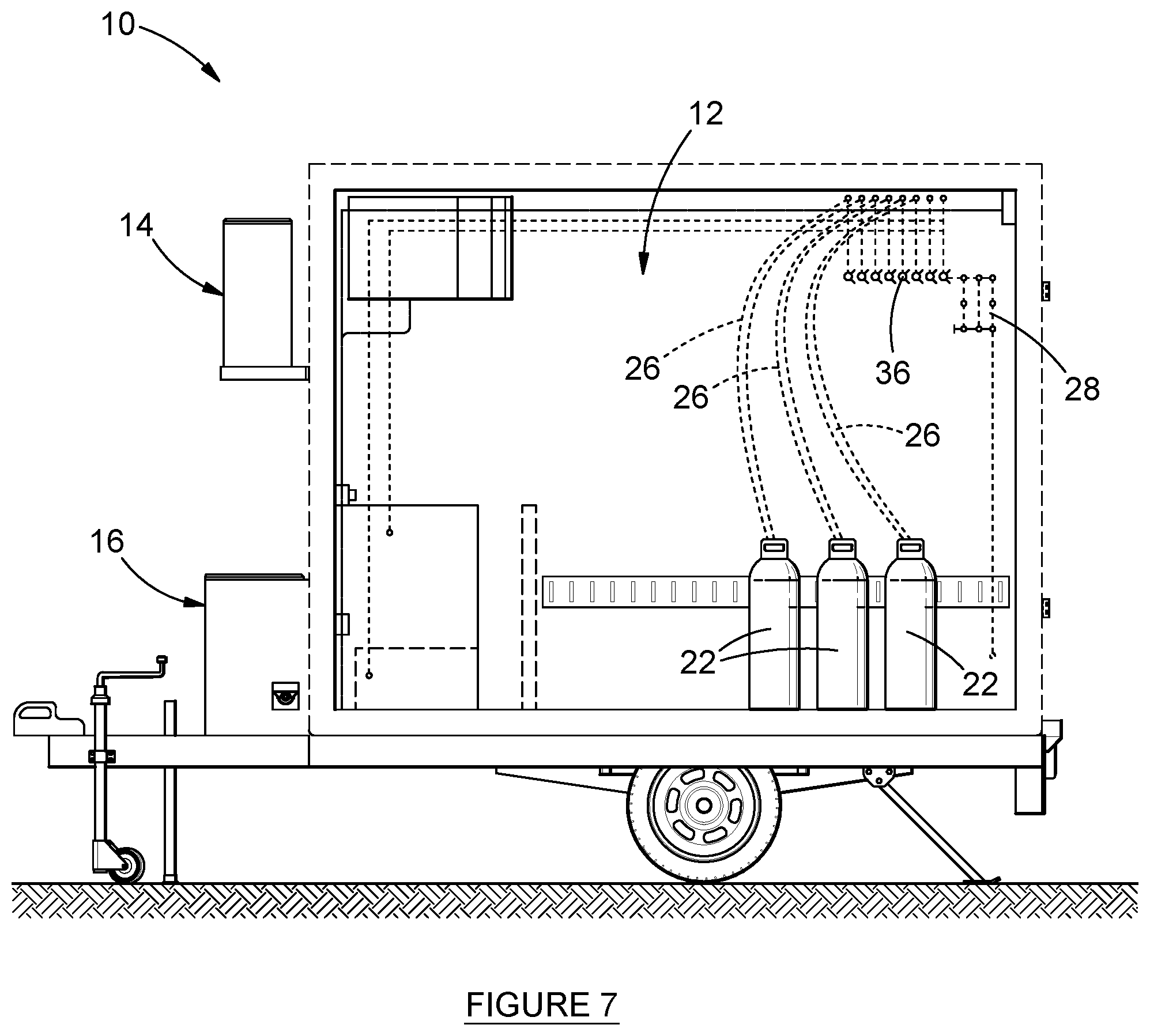Patent US12098067 Figure 7 – Mobile refrigerated bar unit