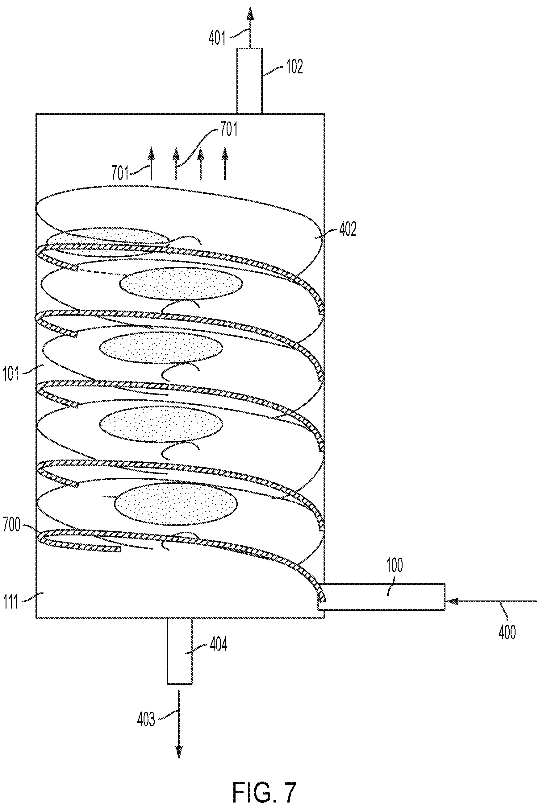 Patent US12098070 Figure 7 – Pure chlorine dioxide generation system with reduced acid usage