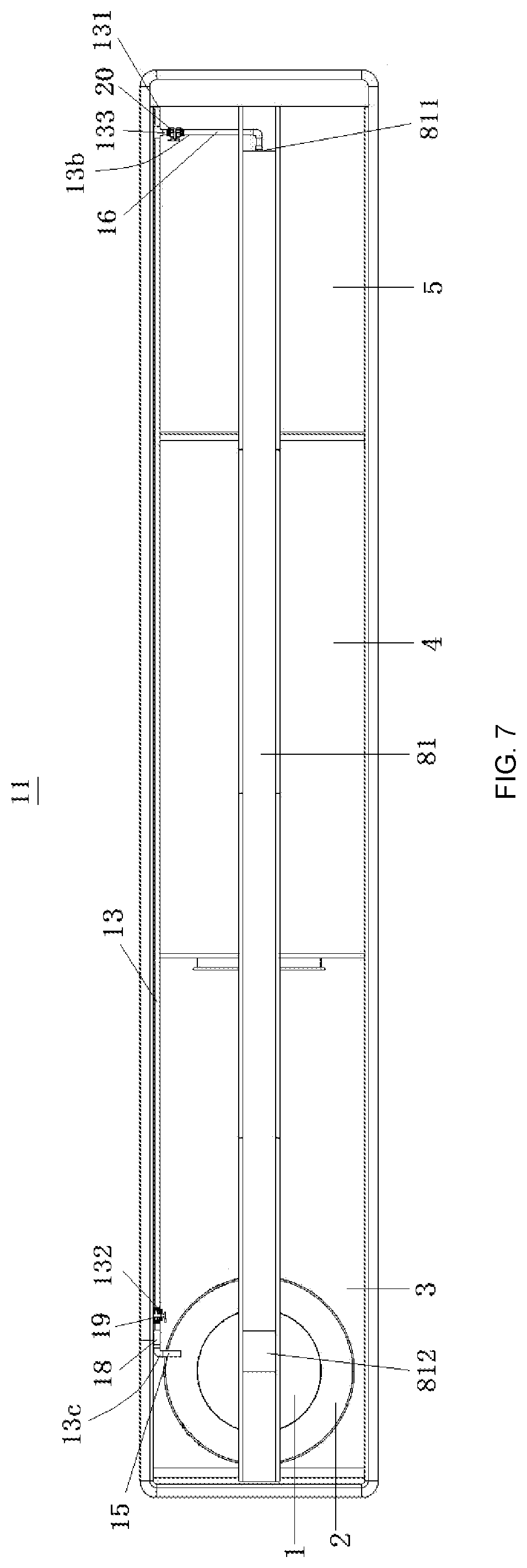 Patent US12098086 Figure 7 – Device for advanced nitrogen and phosphorus removal in sewage treatment