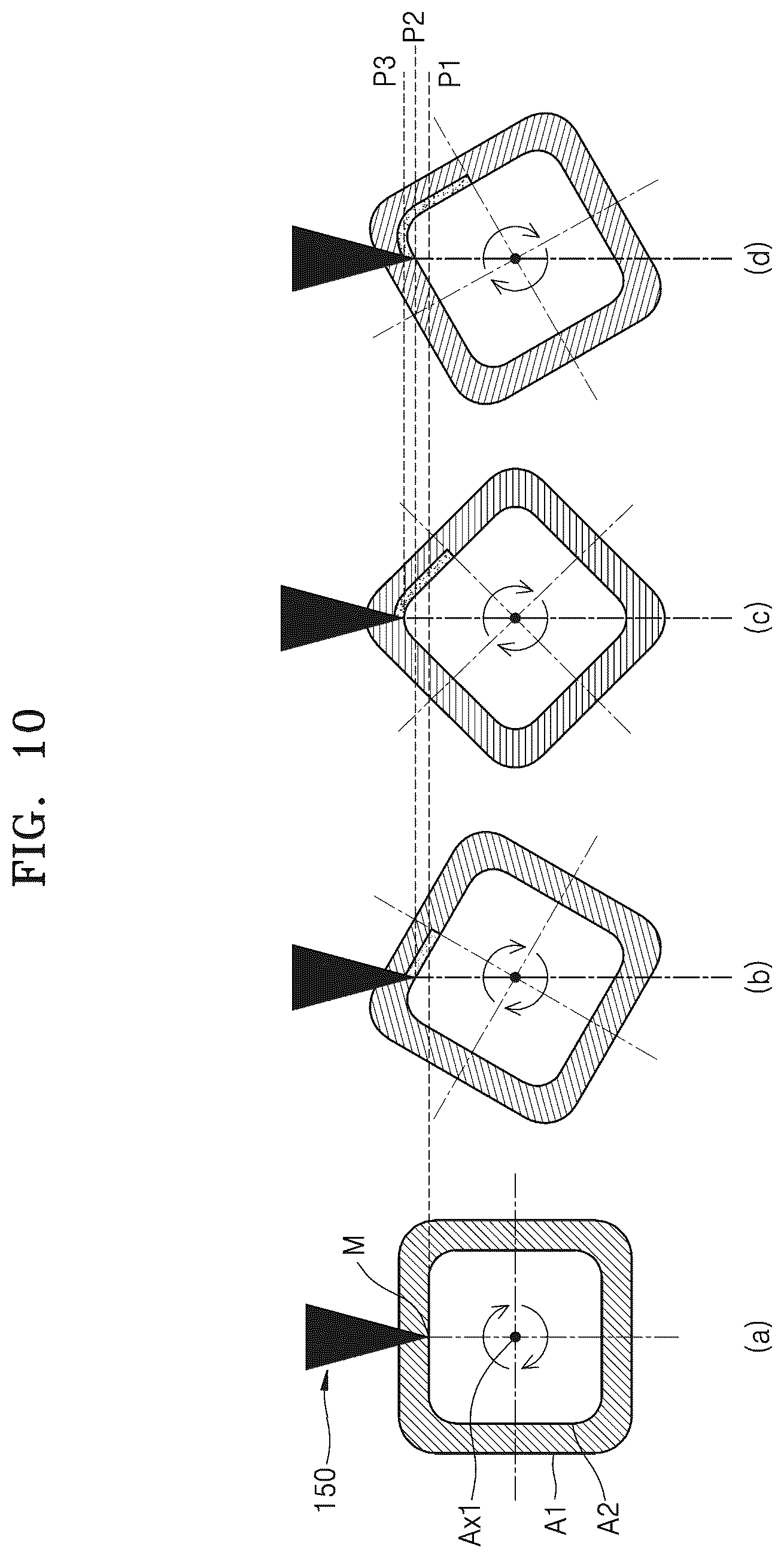 Patent US12098087 Figure 8 – Method and device for cutting structure composed of brittle material