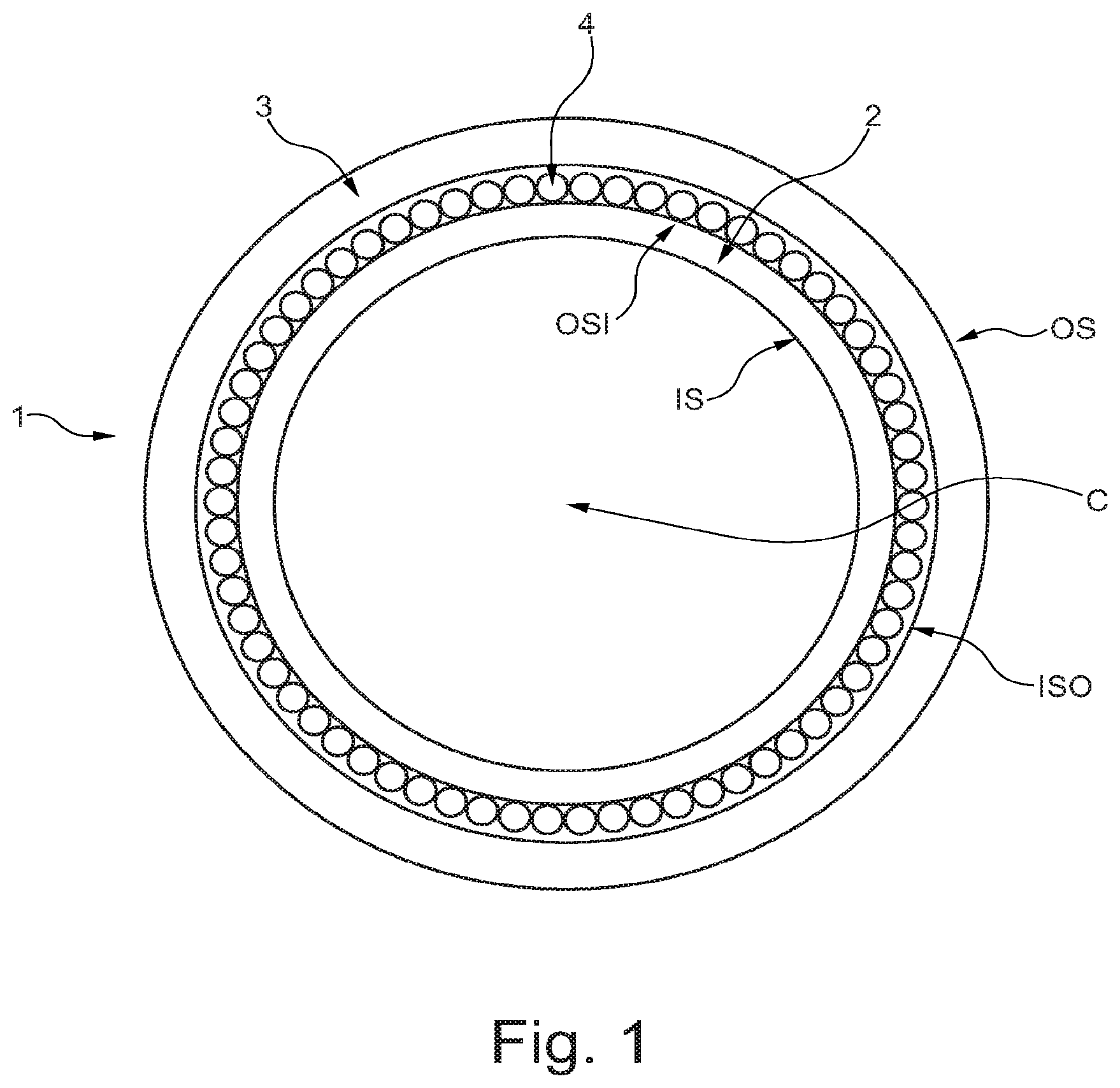 Patent US12098088 Figure 1 – Element for a preform, a fiber production method and an optical fiber drawn from the preform