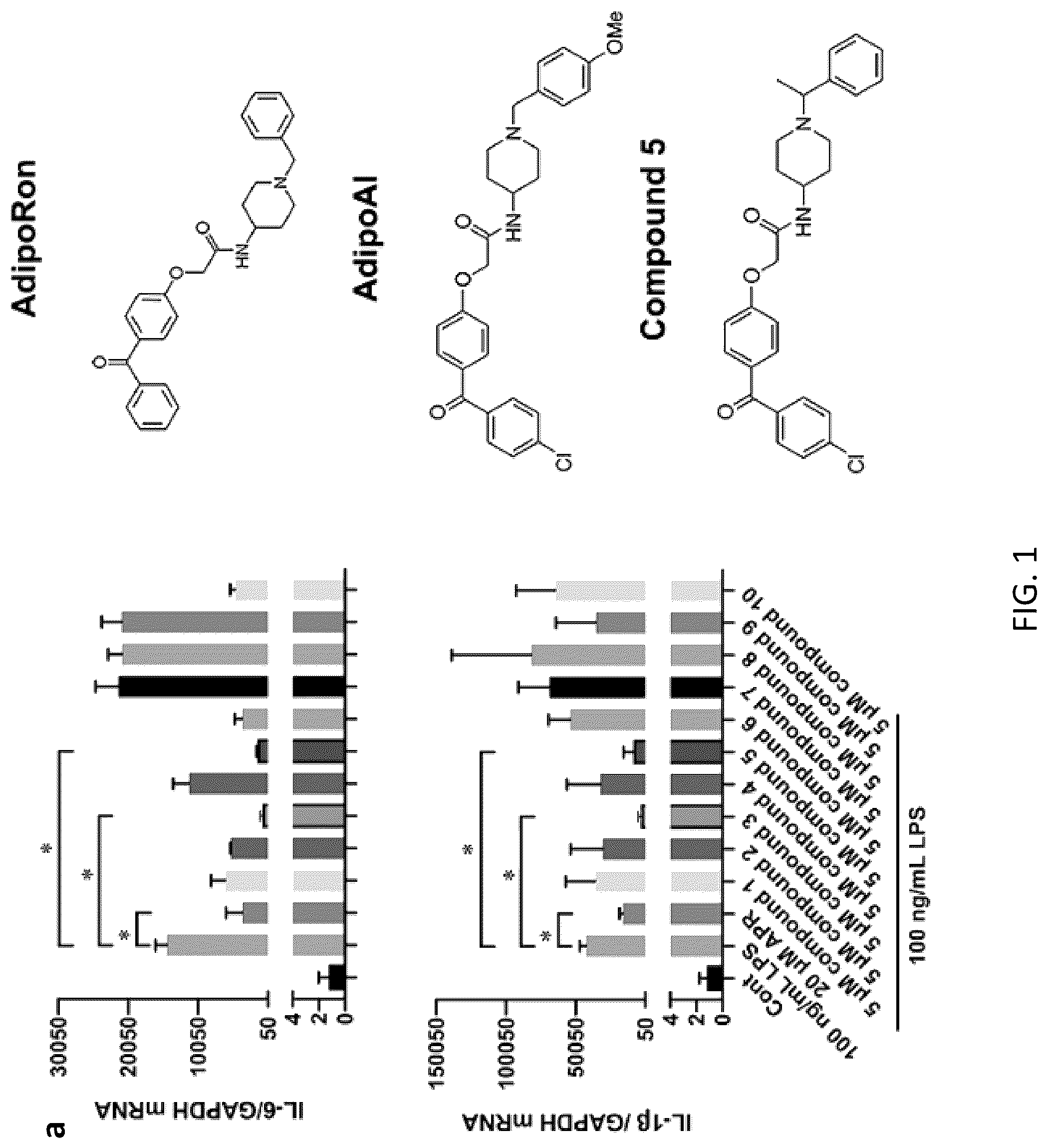 Patent US12098131 Figure 1 – Using adiponectin receptor agonists to treat inflammation and bone diseases in diabetes