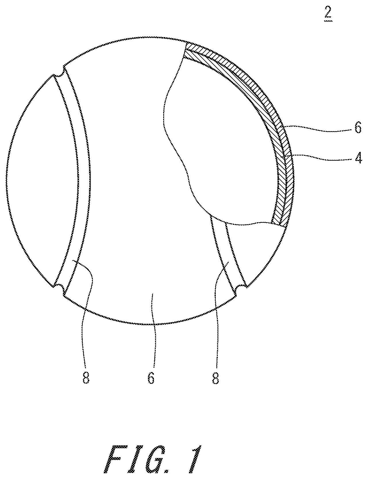 Patent US12098302 Figure 1 – Aqueous adhesive for tennis ball