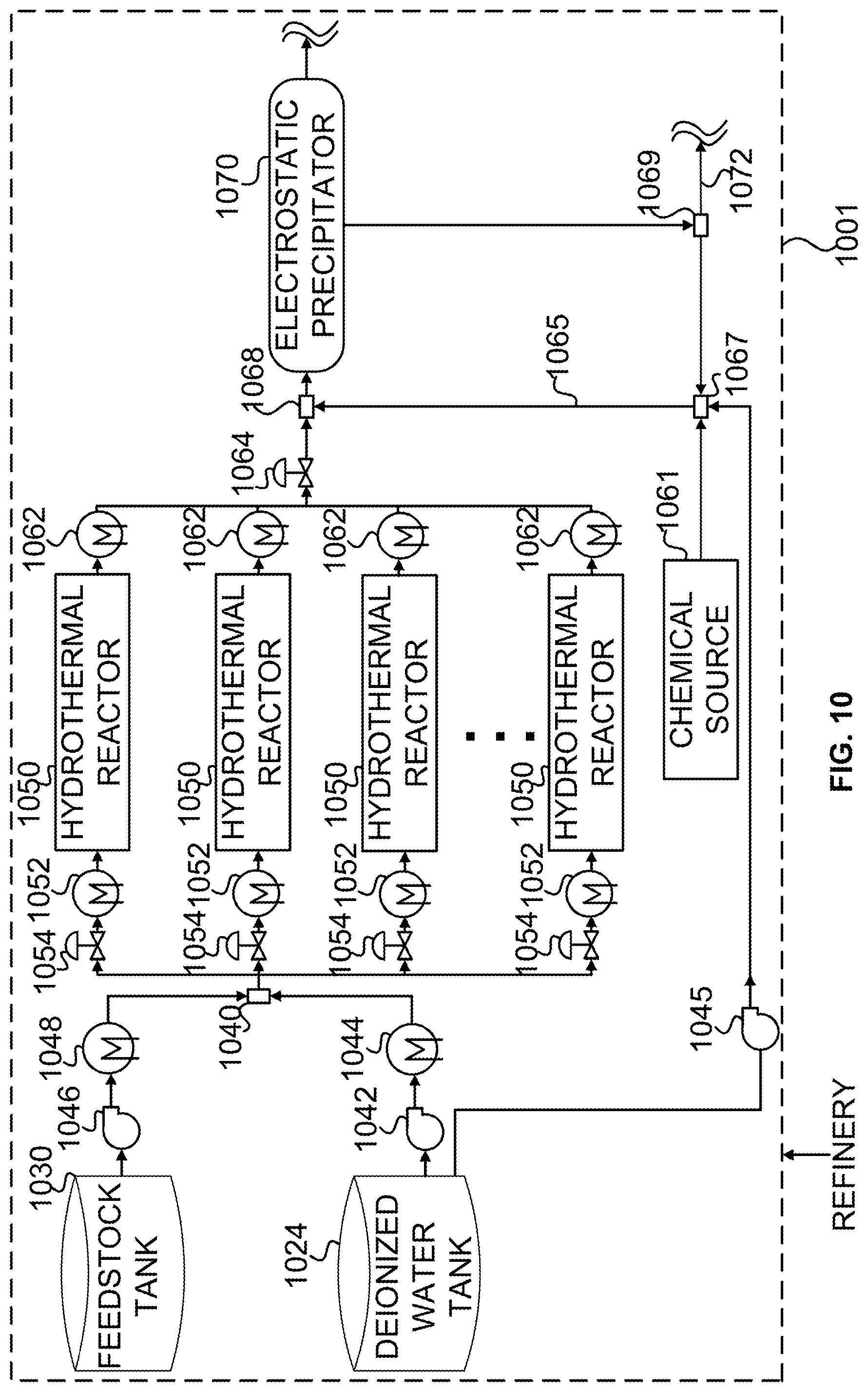 Patent US12098330 Figure 13 – Systems and methods for enhanced inorganic contaminant removal from hydrocarbon feedstock