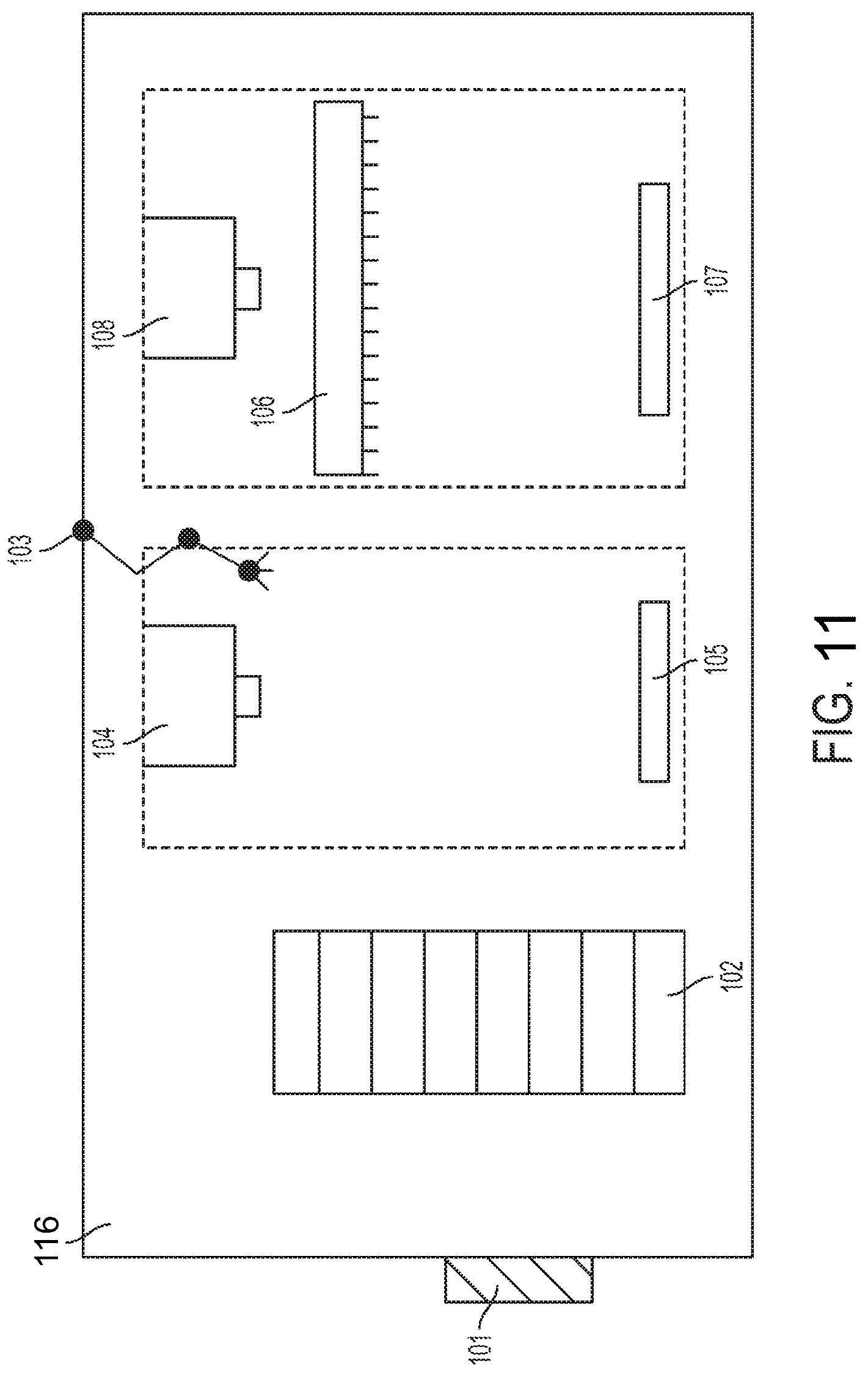 Patent US12098358 Figure 11 – Automated incubator with robotic transport