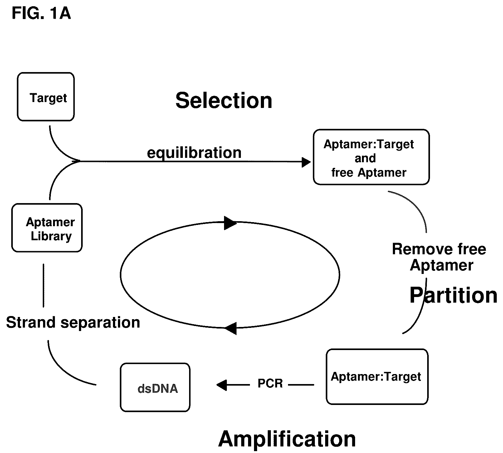 Patent US12098370 Figure 1 – Method for generating aptamers with improved off-rates