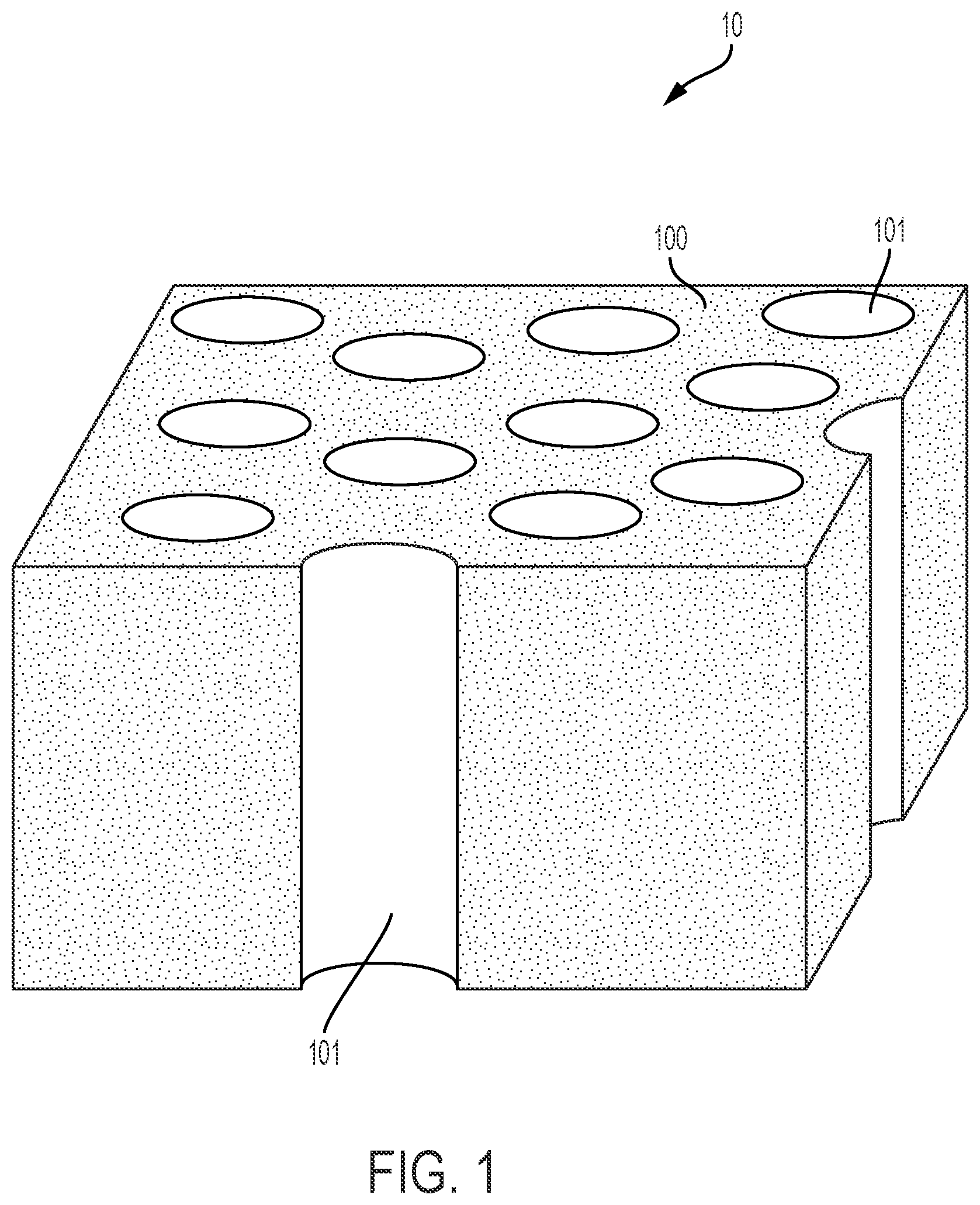 Patent US12098415 Figure 1 – Cell culturing structure including growth medium and non-growth medium