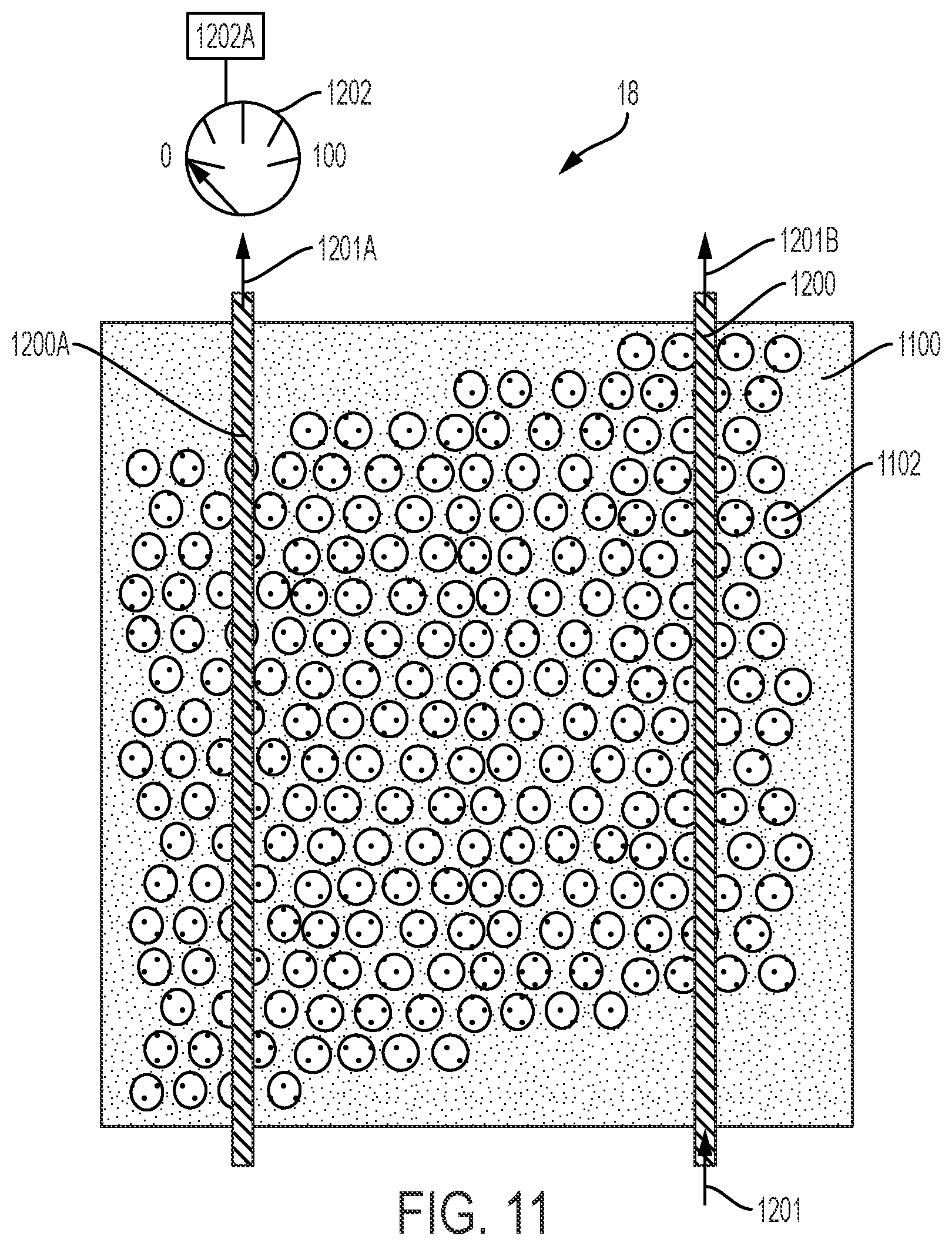 Patent US12098415 Figure 12 – Cell culturing structure including growth medium and non-growth medium