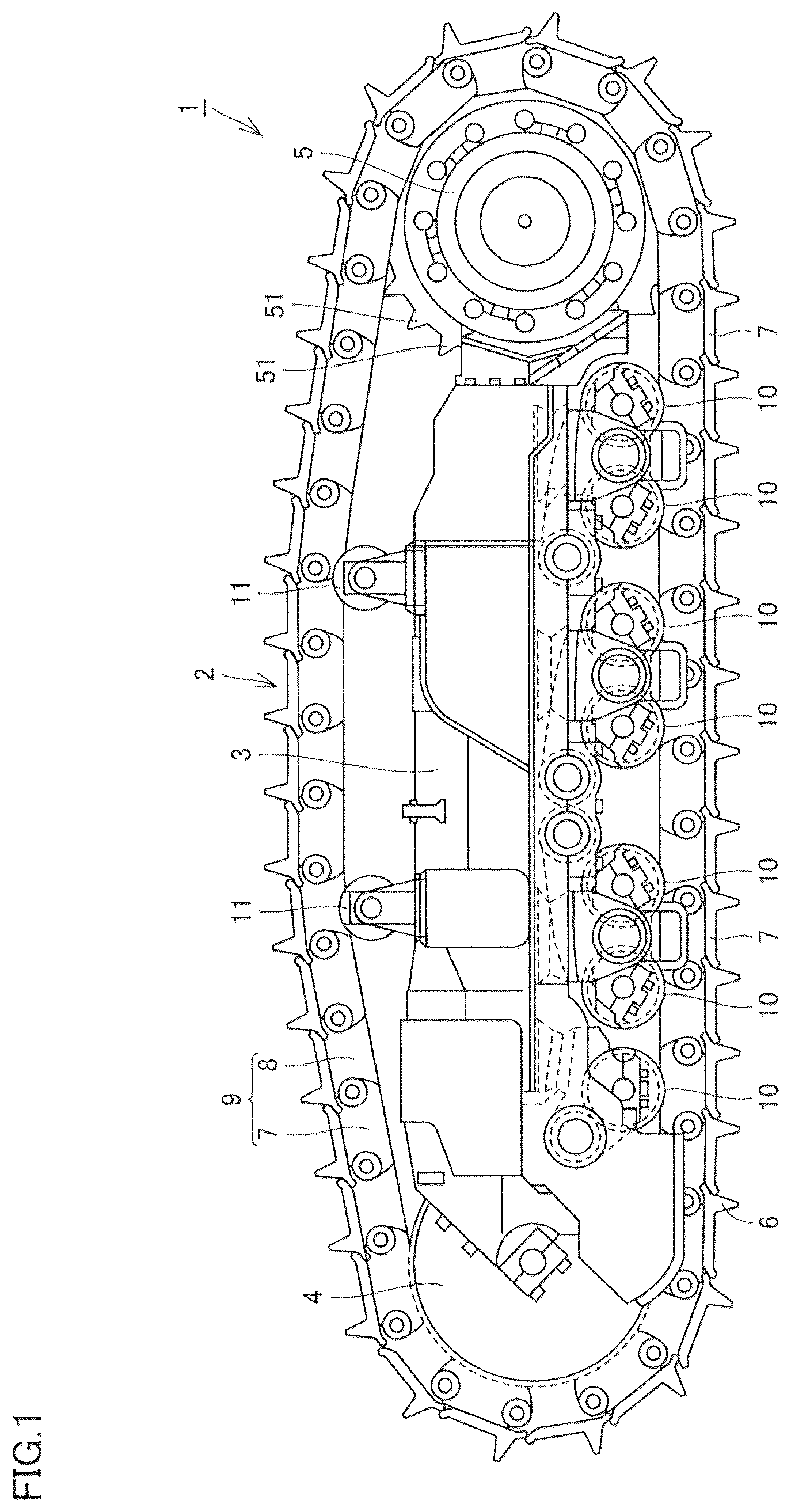 Patent US12098450 — Tracked undercarriage component, and method for producing the same — Figure 1
