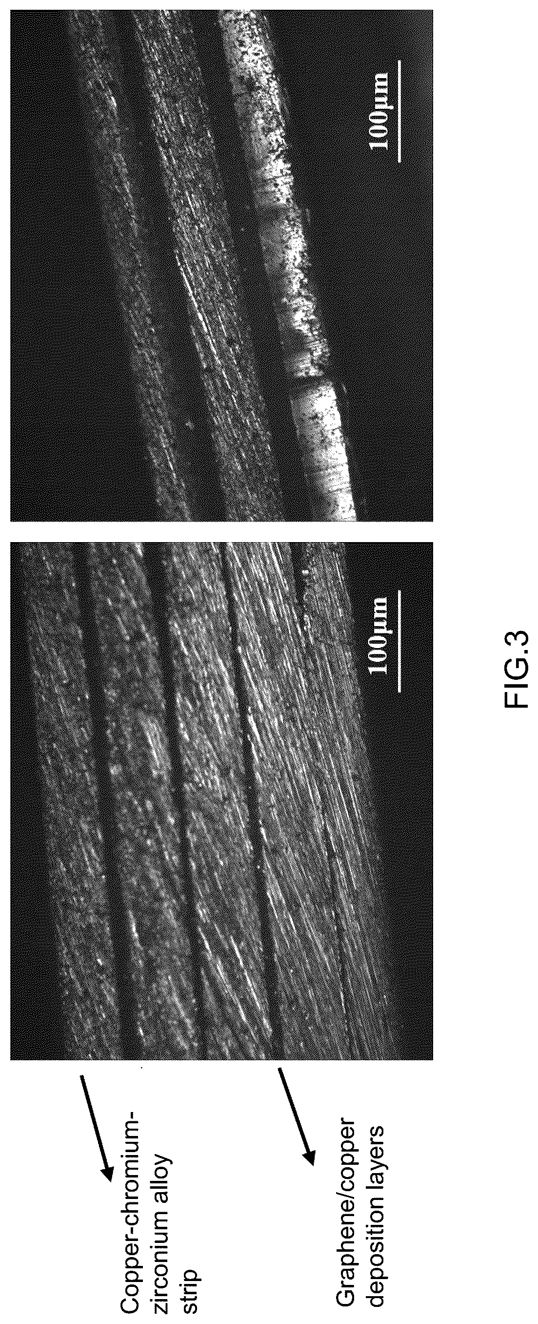 Patent US12098452 Figure 3 – Graphene/copper composite deformed copper-chromium-zirconium alloy layered strip and preparation method thereof
