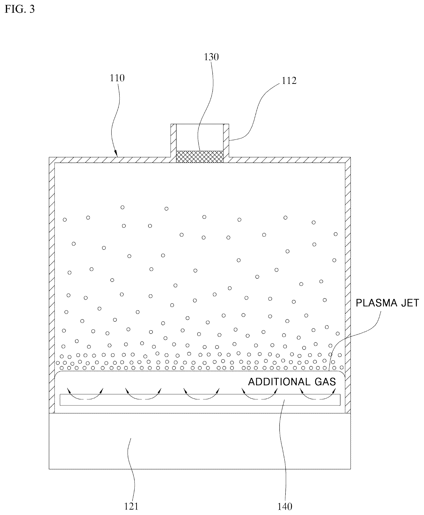 Patent US12098461 Figure 3 – Plasma surface treatment apparatus for conductive powder