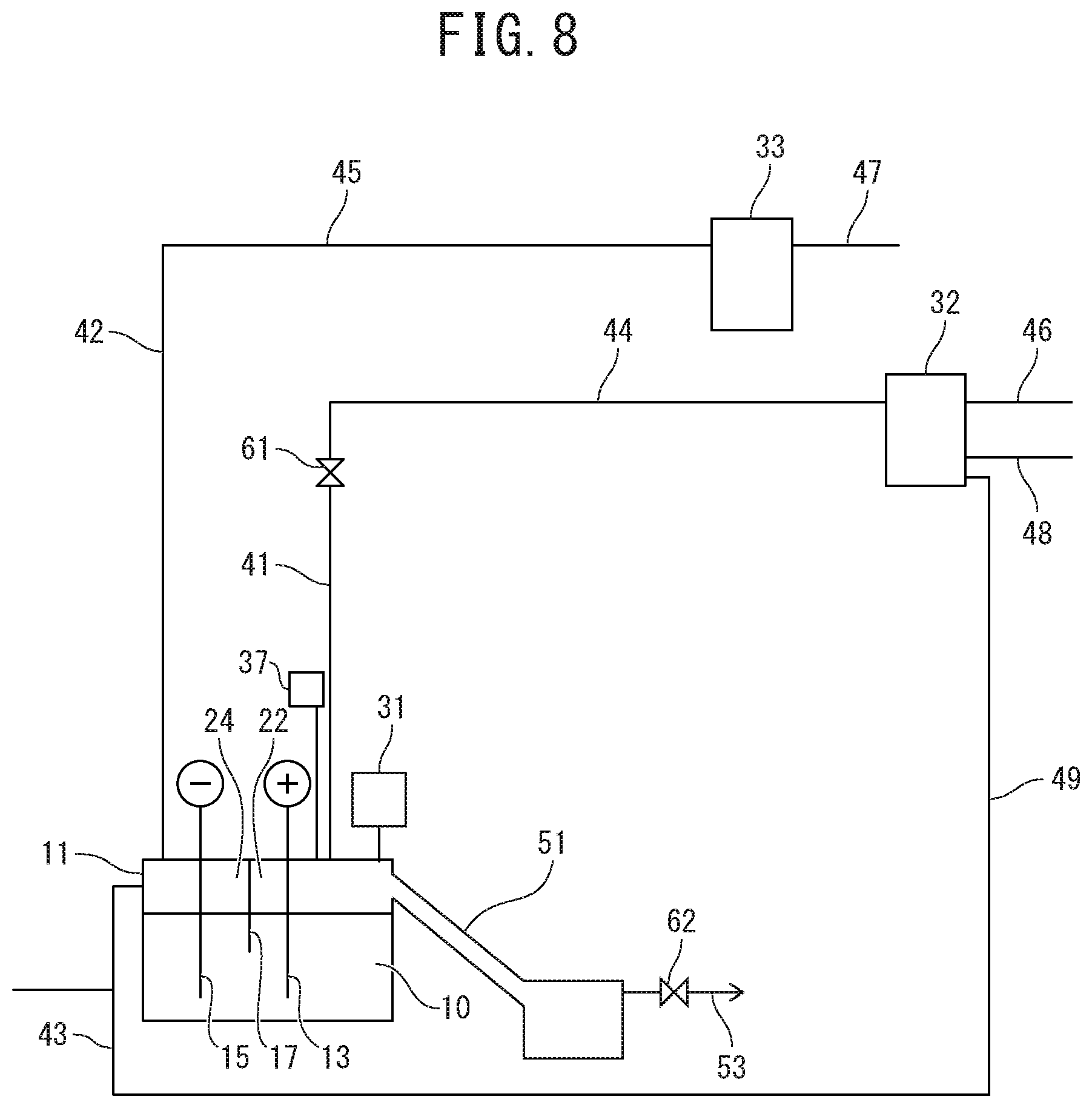 Patent US12098468 Figure 8 – Method for producing fluorine gas and device for producing fluorine gas