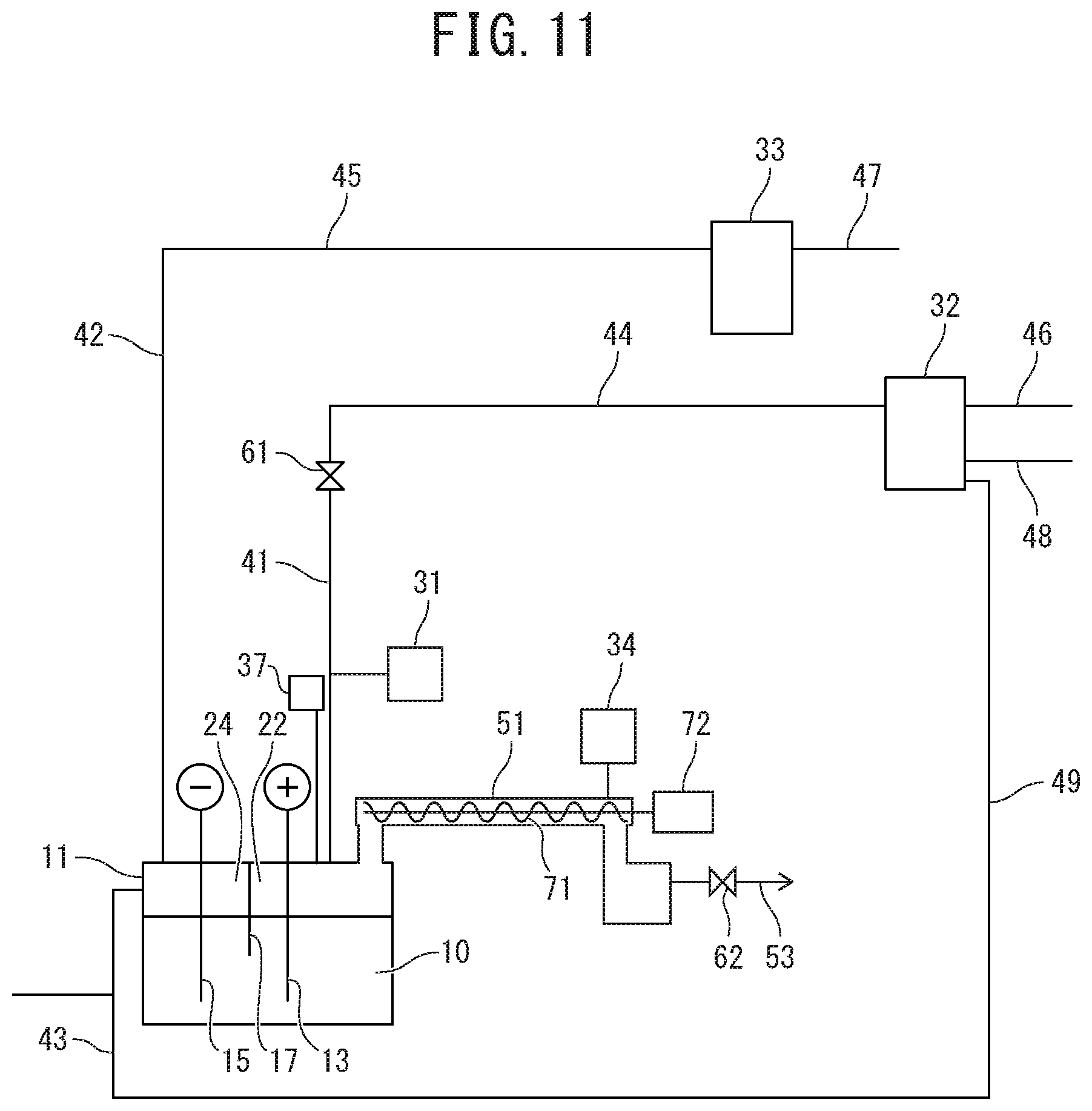 Patent US12098468 Figure 11 – Method for producing fluorine gas and device for producing fluorine gas