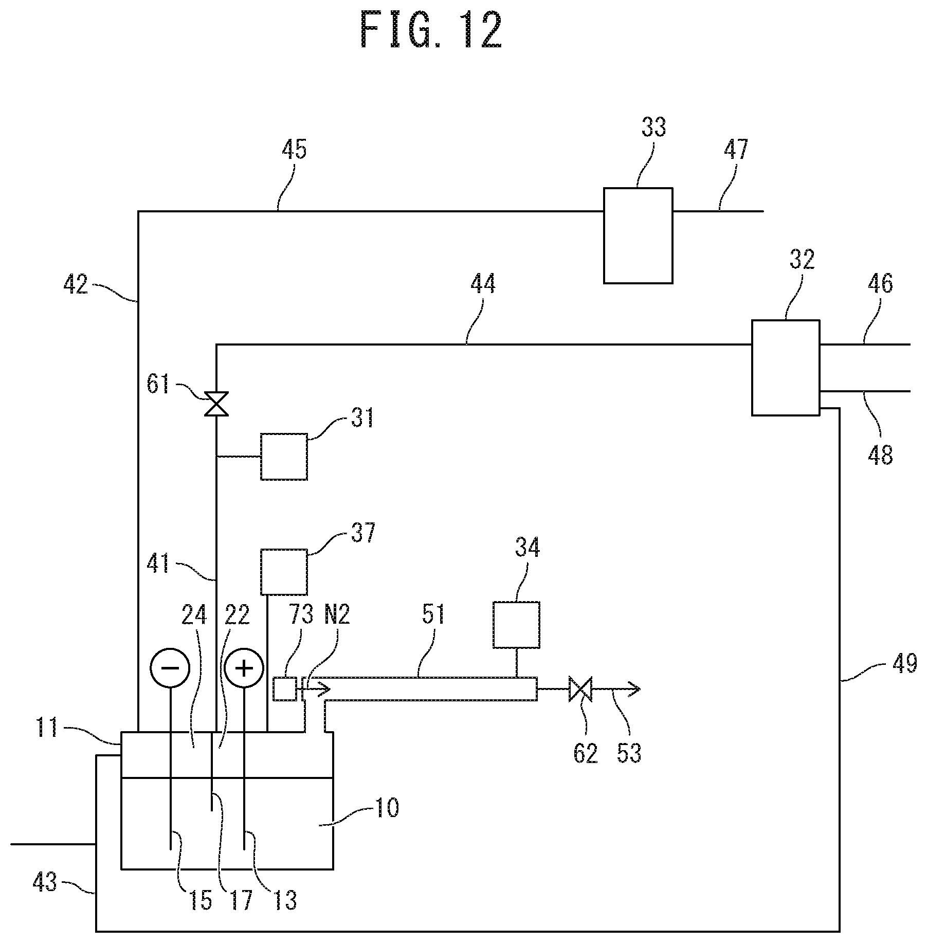Patent US12098468 Figure 12 – Method for producing fluorine gas and device for producing fluorine gas