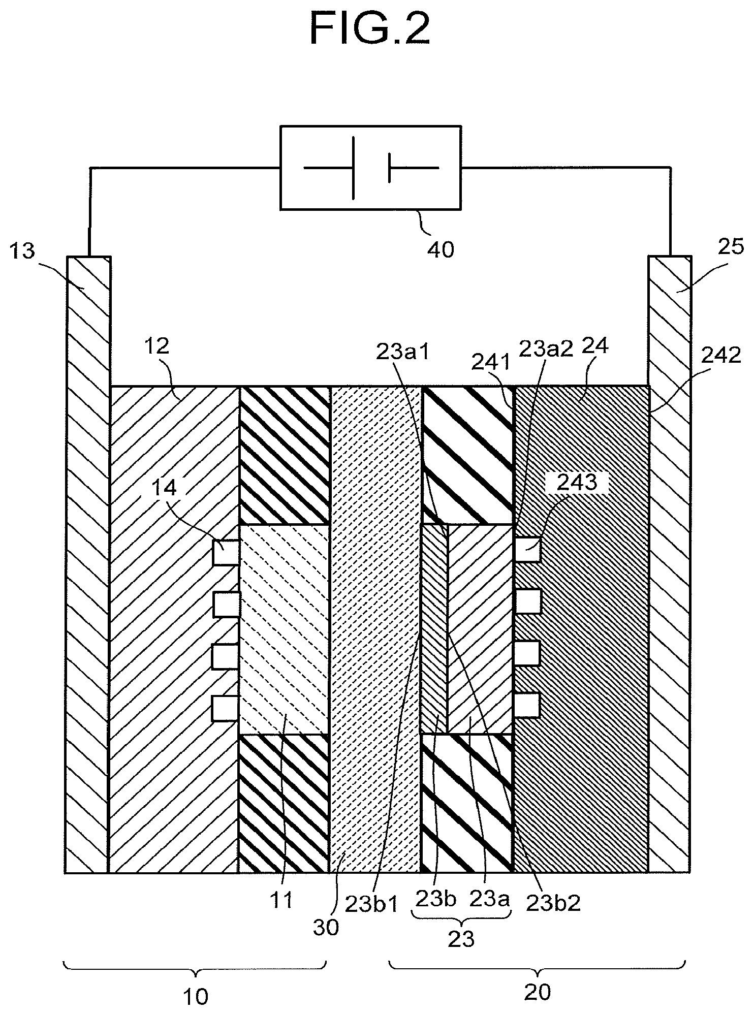 Patent US12098470 Figure 2 – Electrochemical reaction device