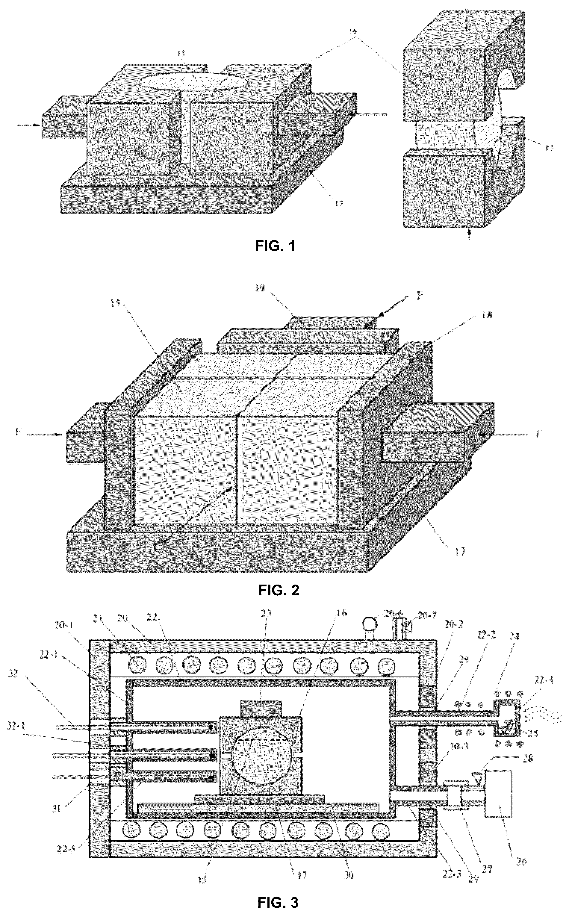 Patent US12098478 Figure 1 – Apparatus for preparing a single crystal comprising a volatilization chamber and a plurality of crystal pieces fixed by combined fixtures located in a solid connection chamber