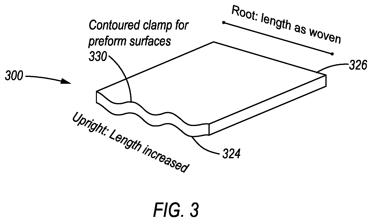 Patent US12098485 Figure 3 – Curved preform and method of making thereof