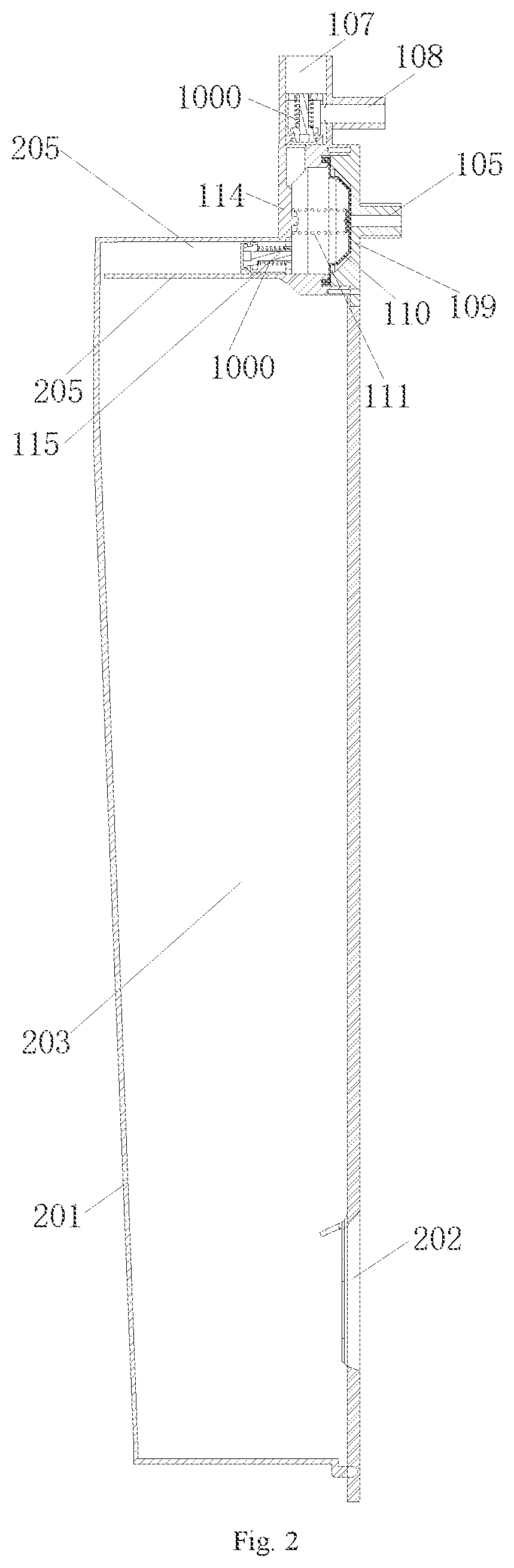 Patent US12098492 Figure 2 – Laundry treatment agent storage and dispensing device, washing machine, and laundry treatment agent dispensing control method of washing machine
