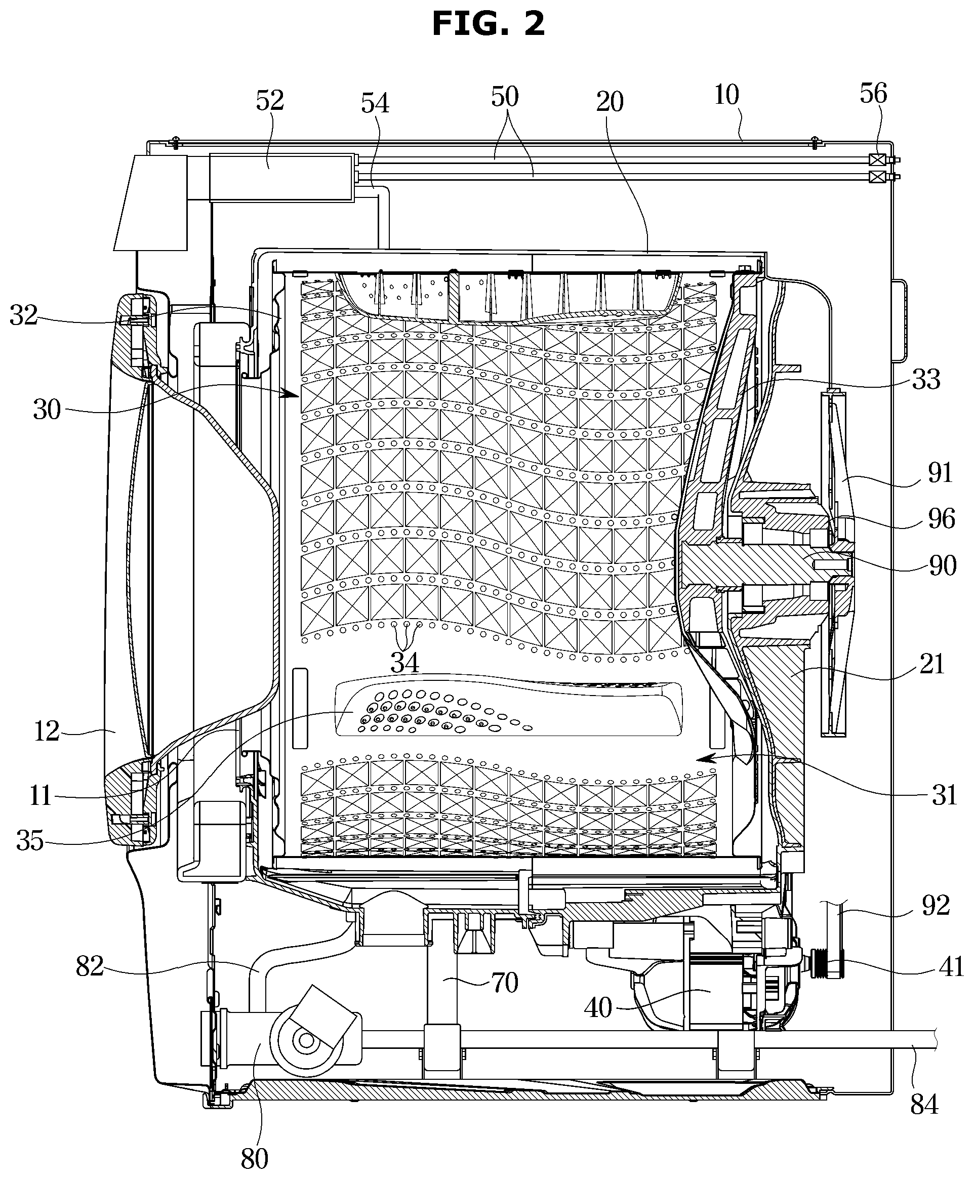 Patent US12098493 Figure 2 – Filter device and washing machine having same