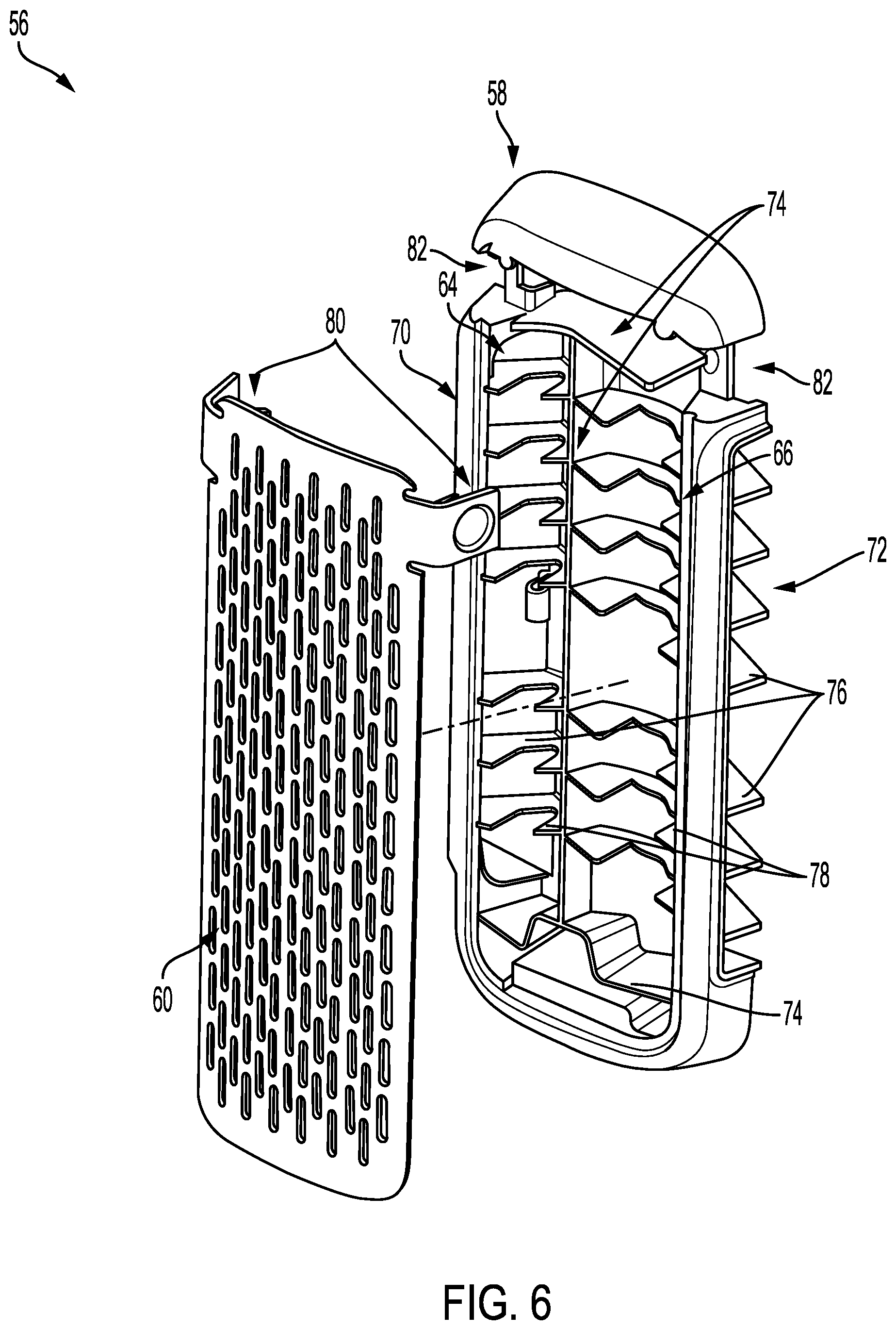 Patent US12098494 Figure 6 – Vertical axis washer standalone filter