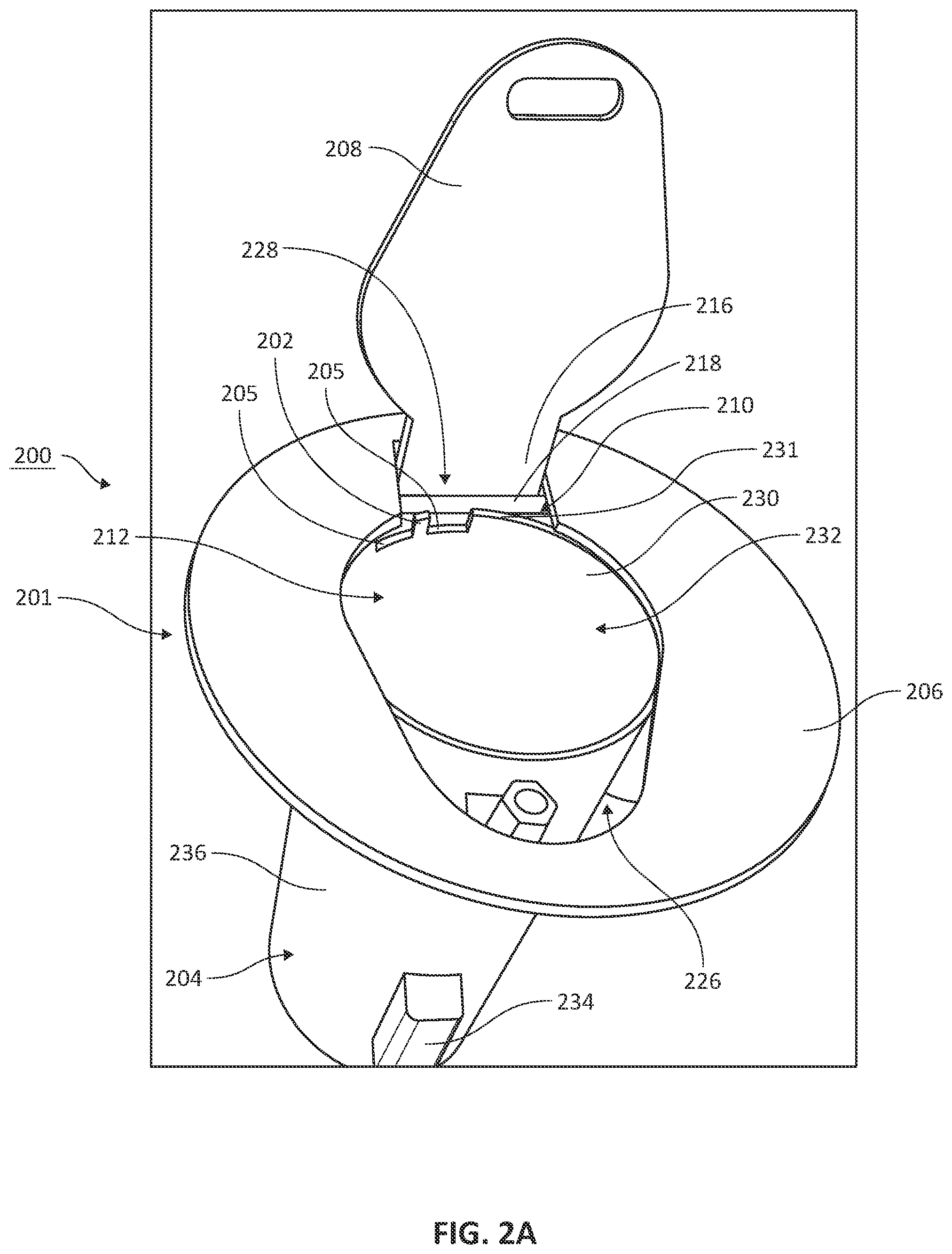 Patent US12098511 Figure 2 – Bollard sleeve with removable or replaceable lid