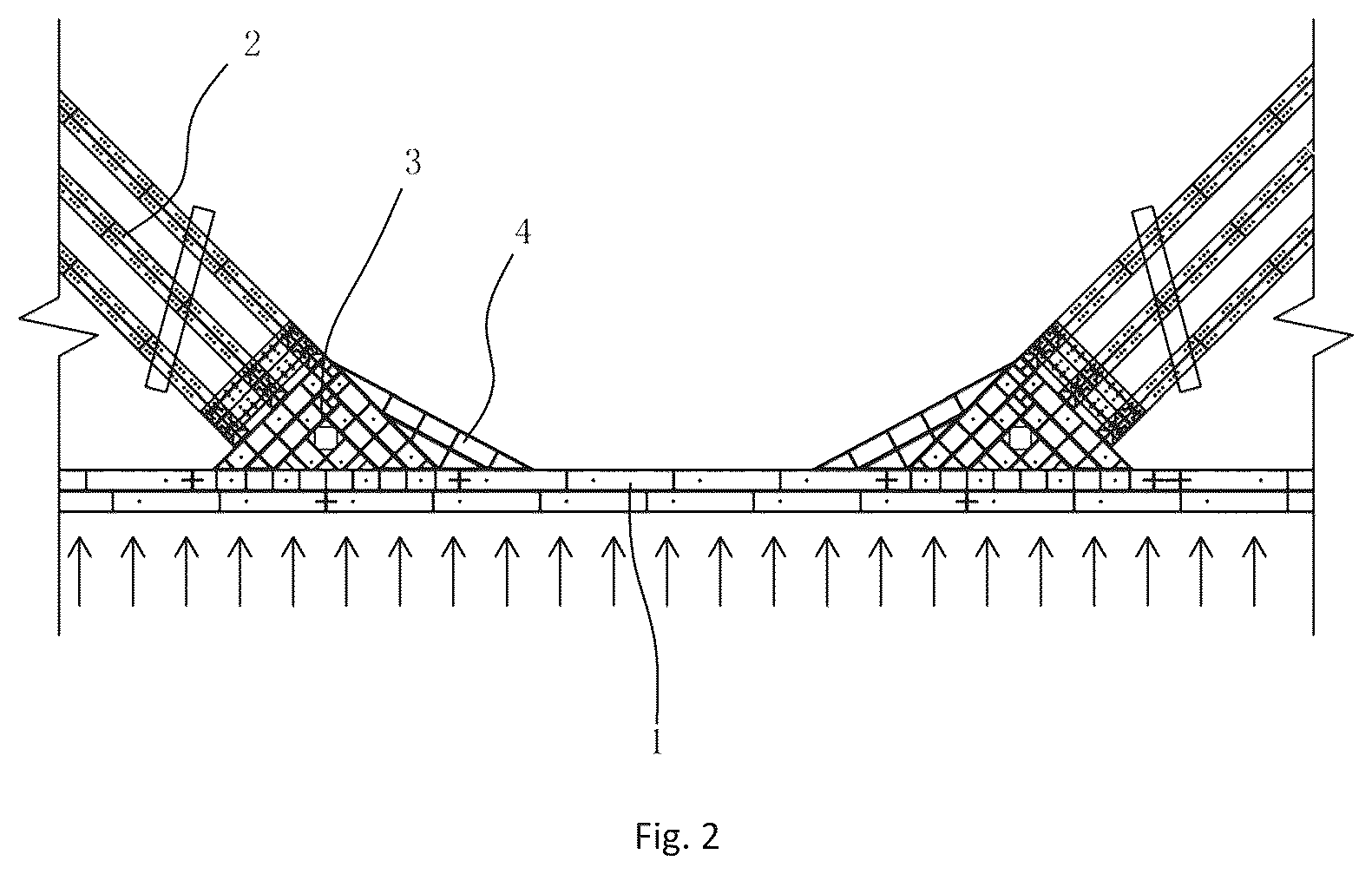 Patent US12098512 Figure 2 – Haunched structure-based steel support structure for foundation pit