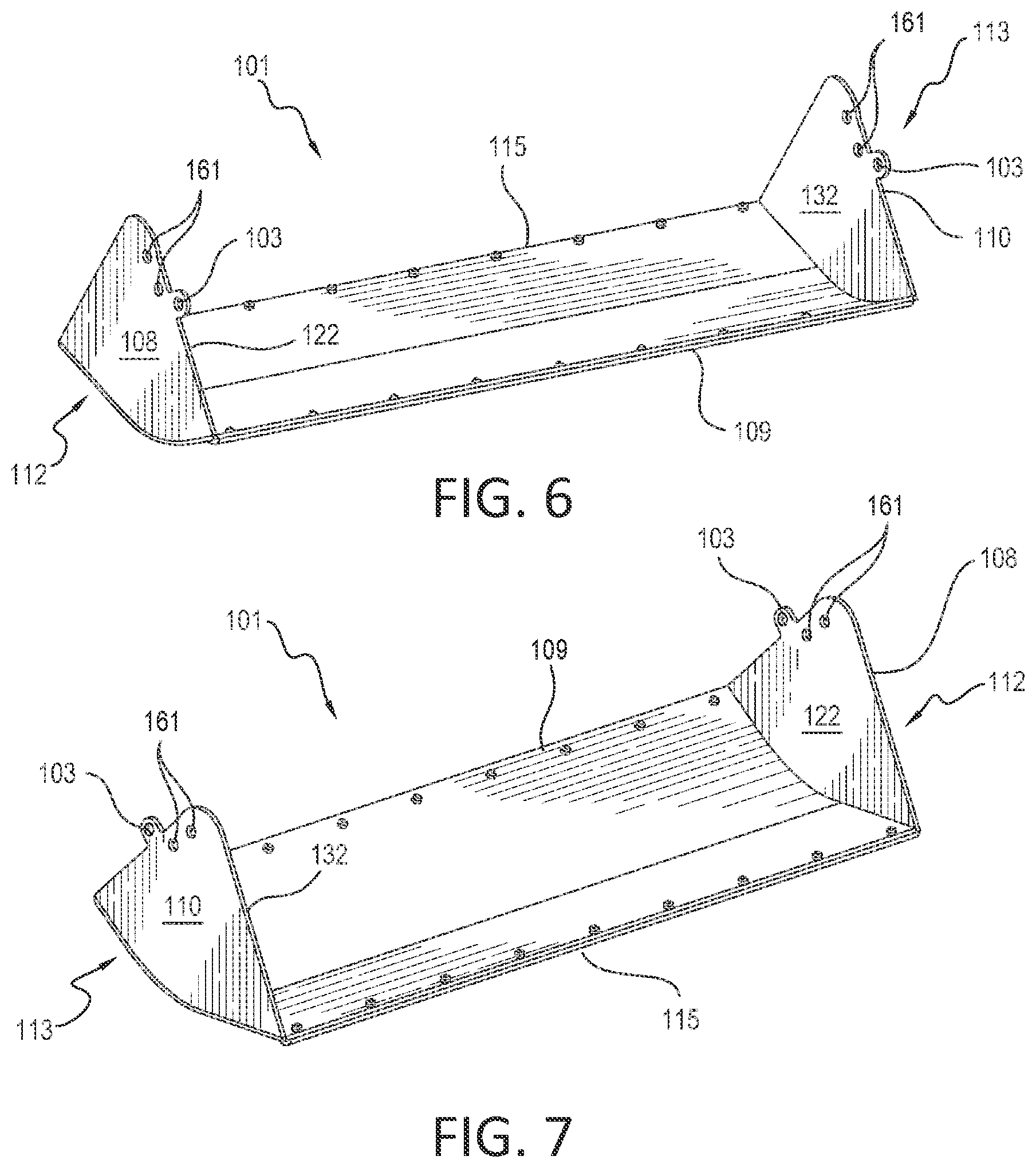 Patent US12098513 Figure 6 – Material handling bucket apparatus and method for handling application material with a loader