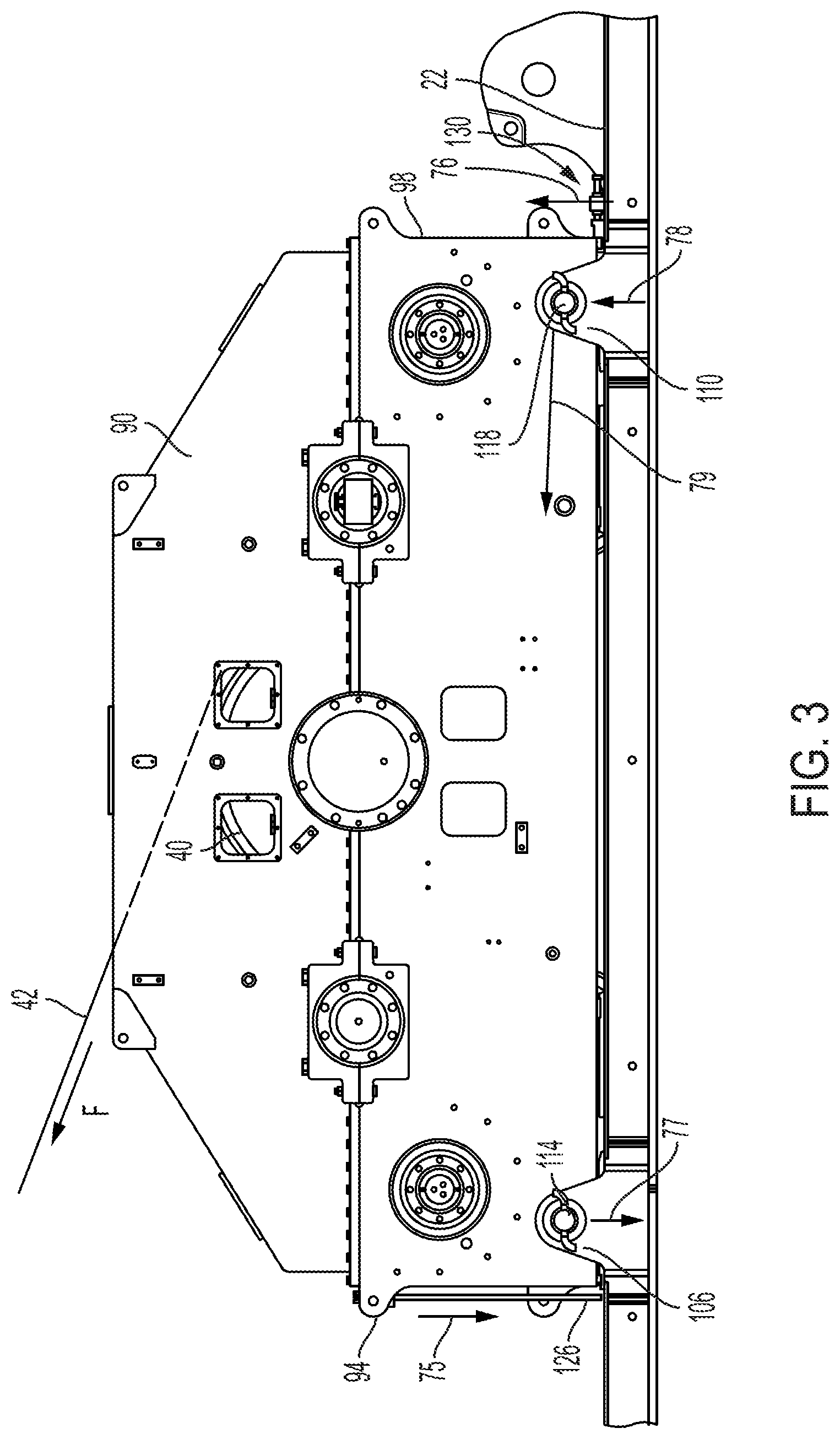 Patent US12098514 Figure 3 – Support system for hoist system