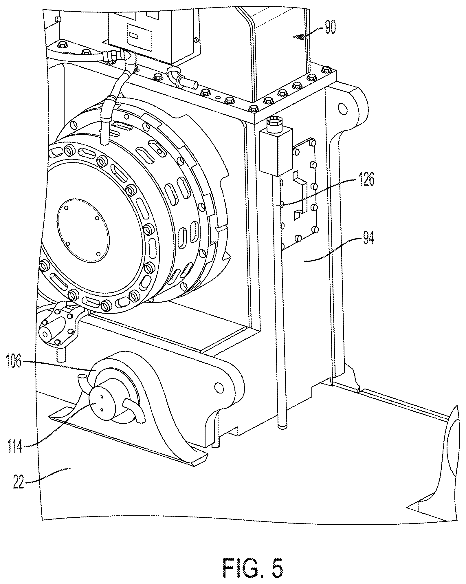 Patent US12098514 Figure 5 – Support system for hoist system