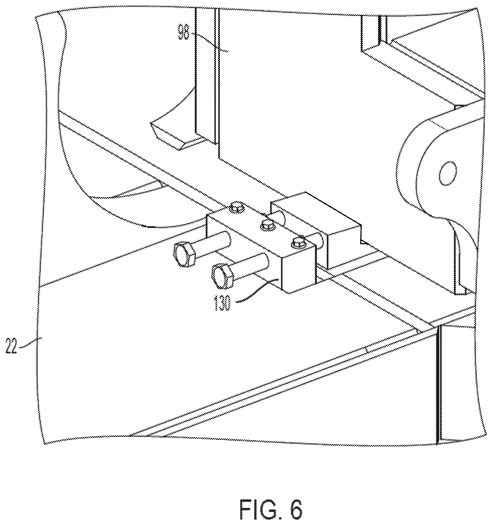 Patent US12098514 Figure 6 – Support system for hoist system