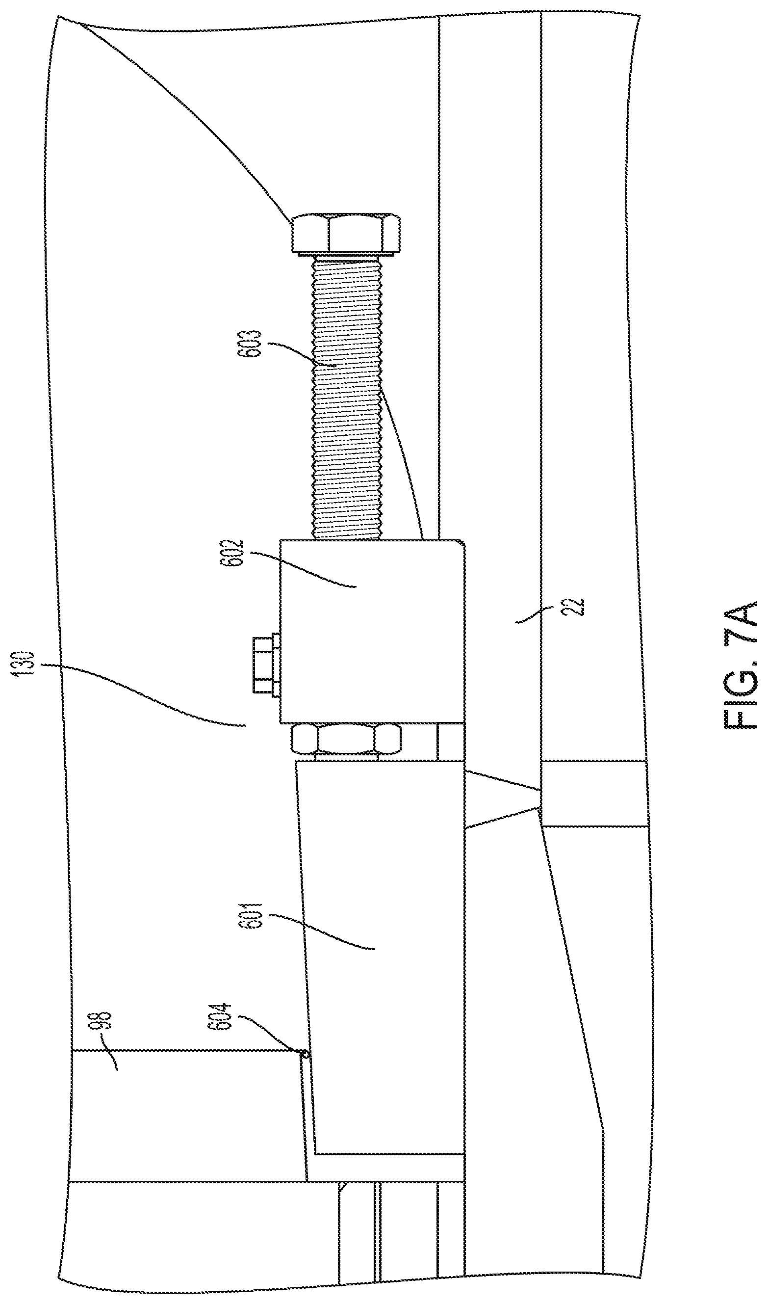 Patent US12098514 Figure 7 – Support system for hoist system