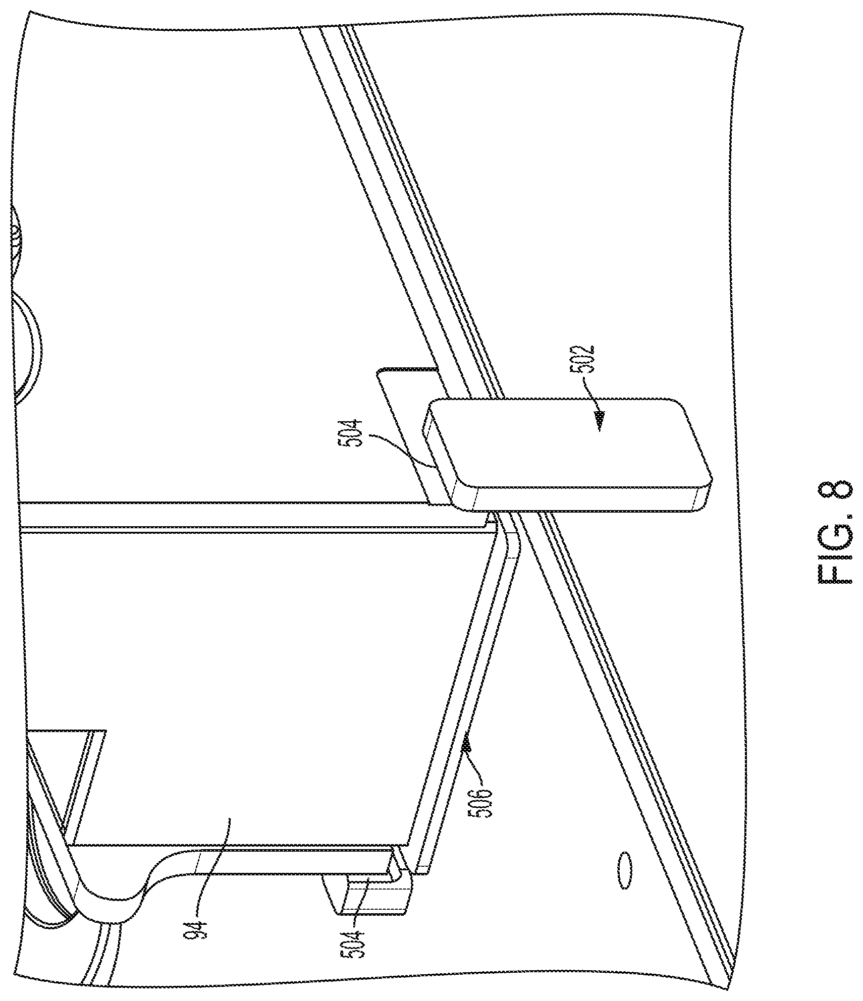 Patent US12098514 Figure 9 – Support system for hoist system