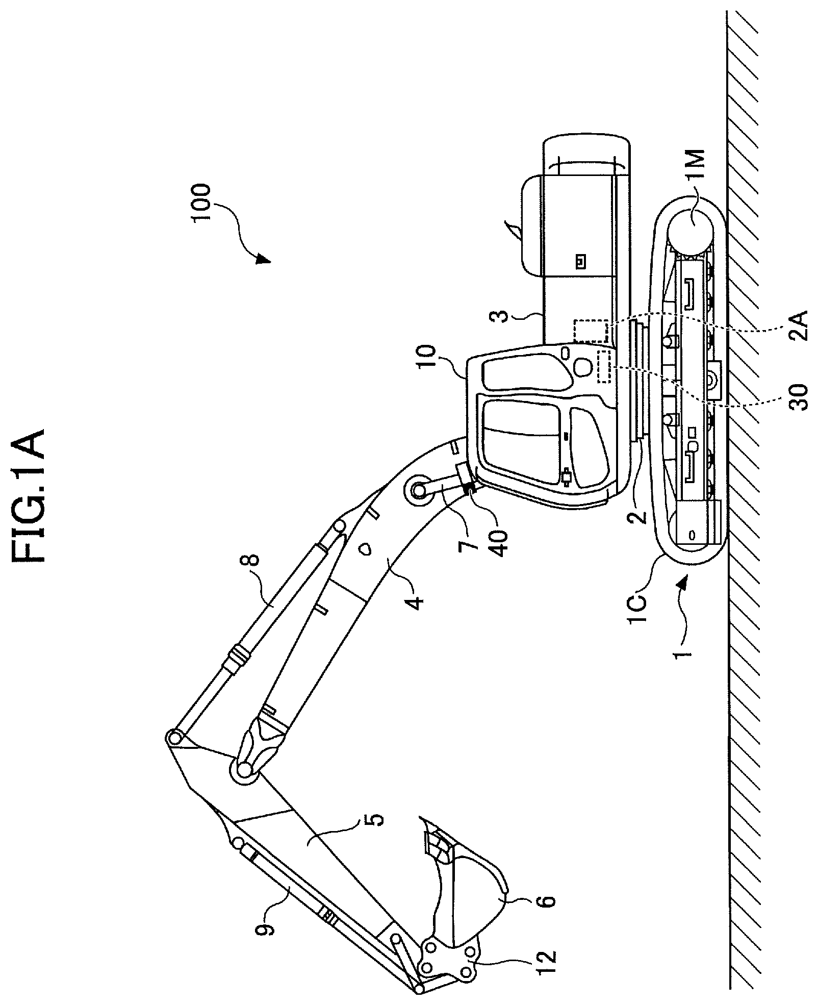 Patent US12098516 Figure 1 – Shovel and system