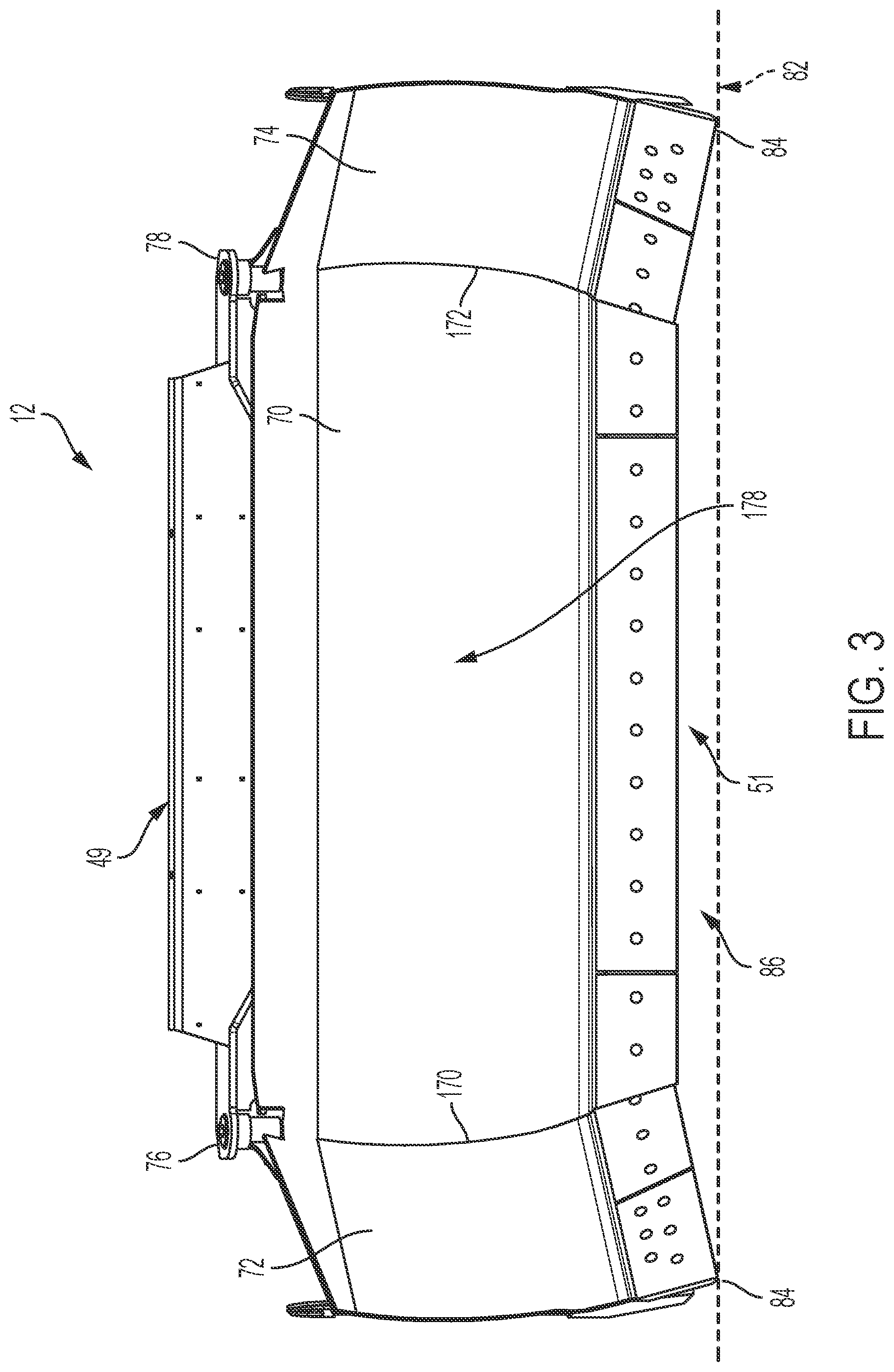 Patent US12098517 Figure 3 – Work machine with automatic pitch control of implement