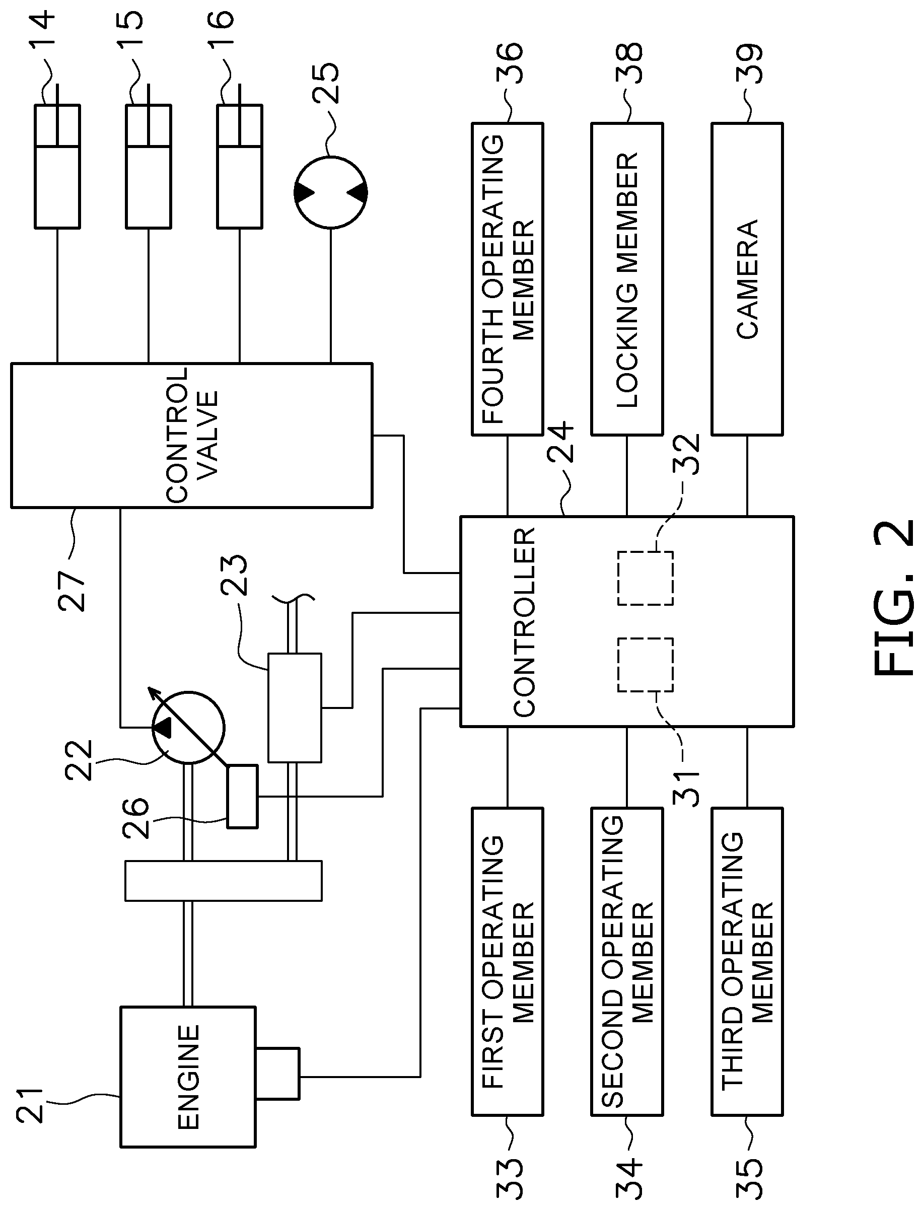 Patent US12098519 Figure 2 – System and control method for preventing erroneous operation of work machine, and excavator