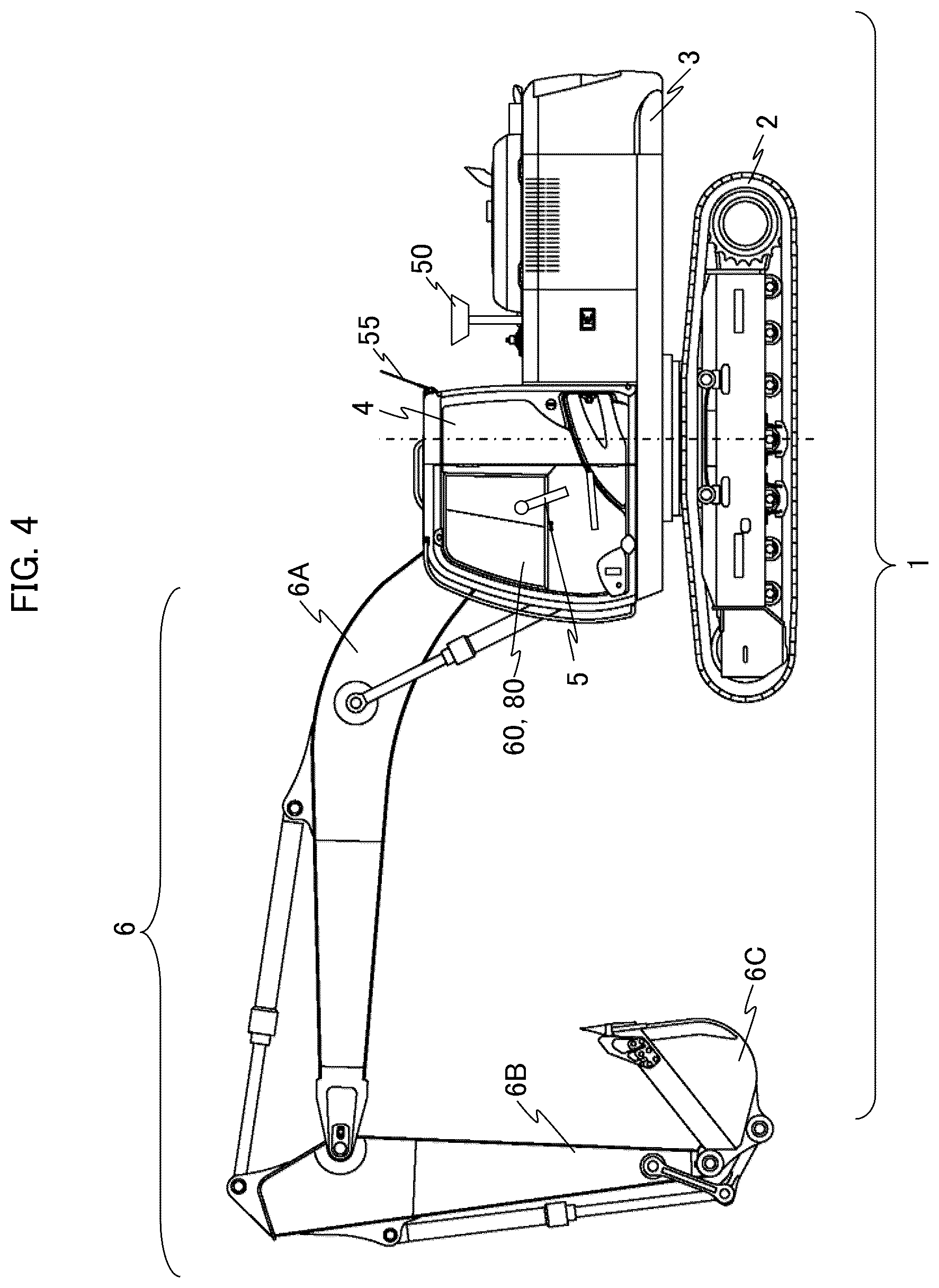 Patent US12098520 Figure 4 – Site management system and work machine