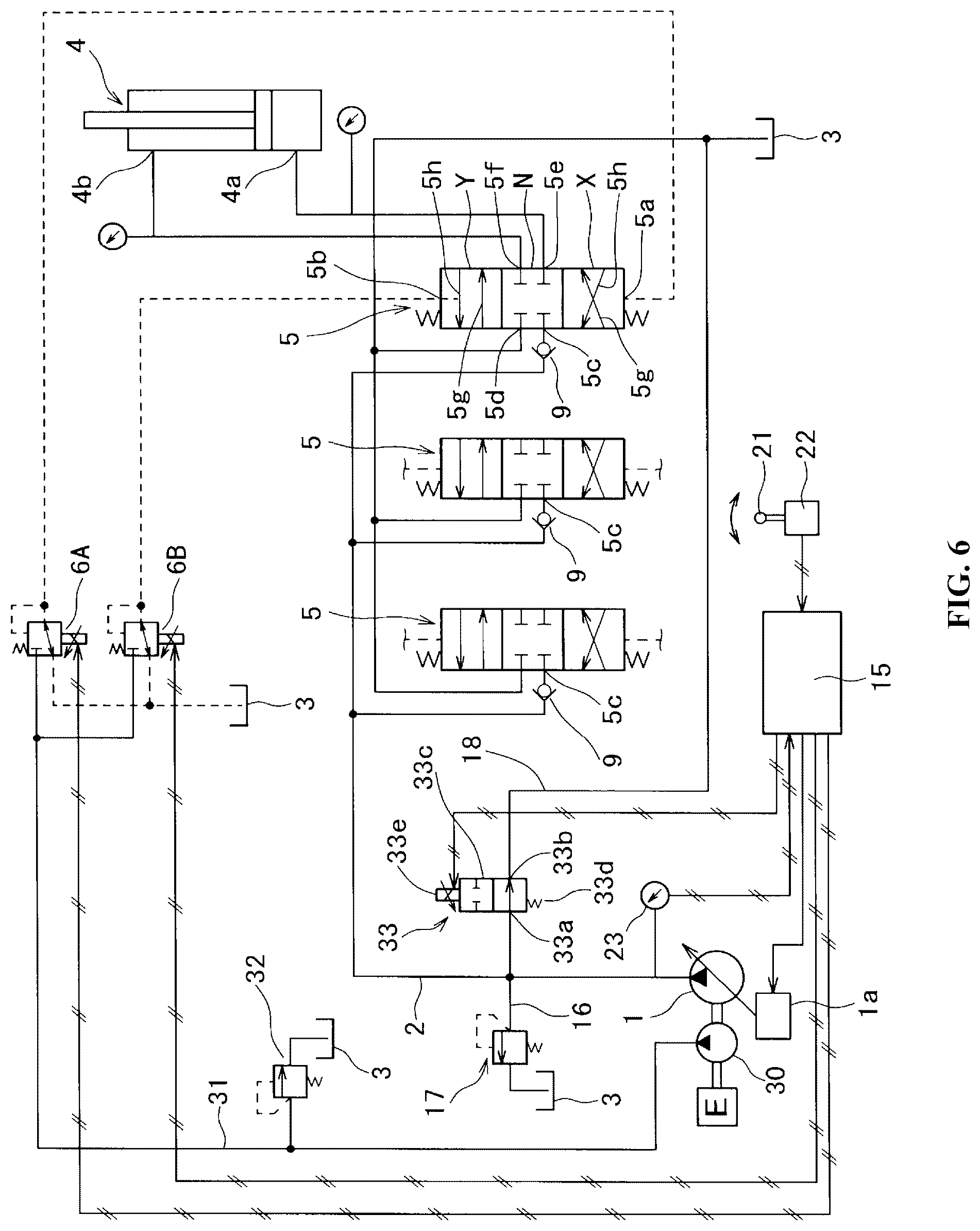 Patent US12098523 Figure 6 – Hydraulic control circuit