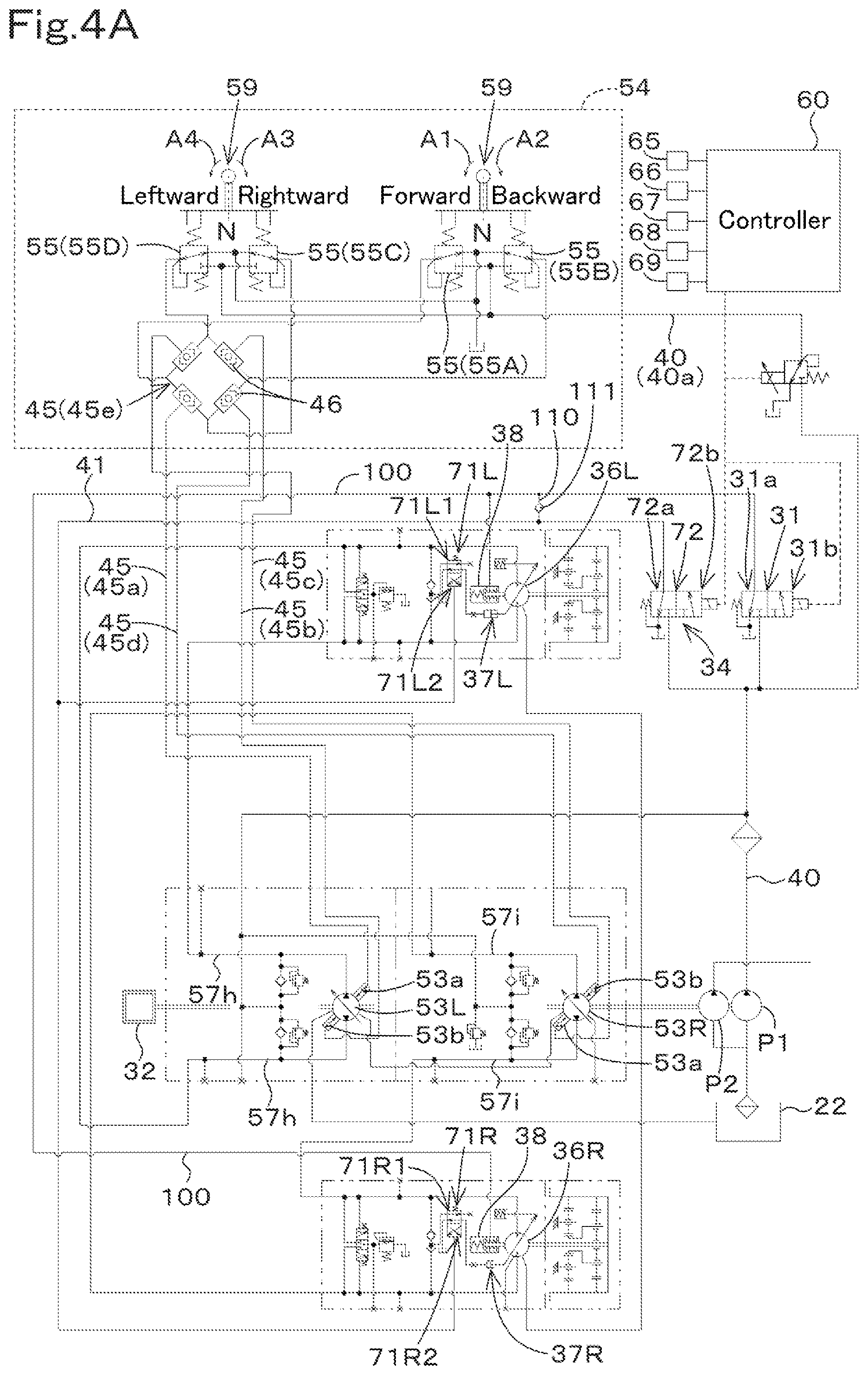 Patent US12098524 Figure 5 – Working machine