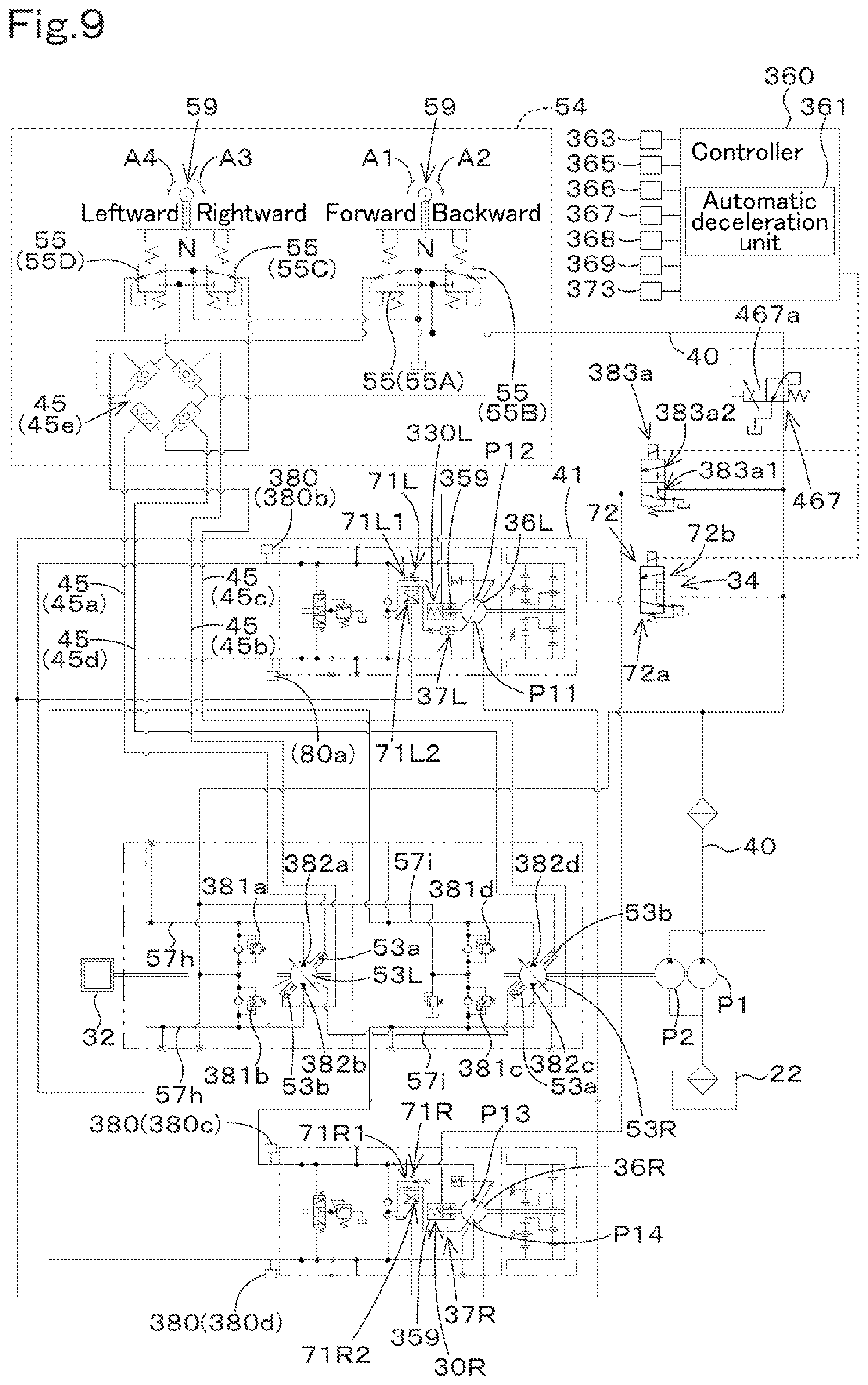 Patent US12098524 Figure 11 – Working machine