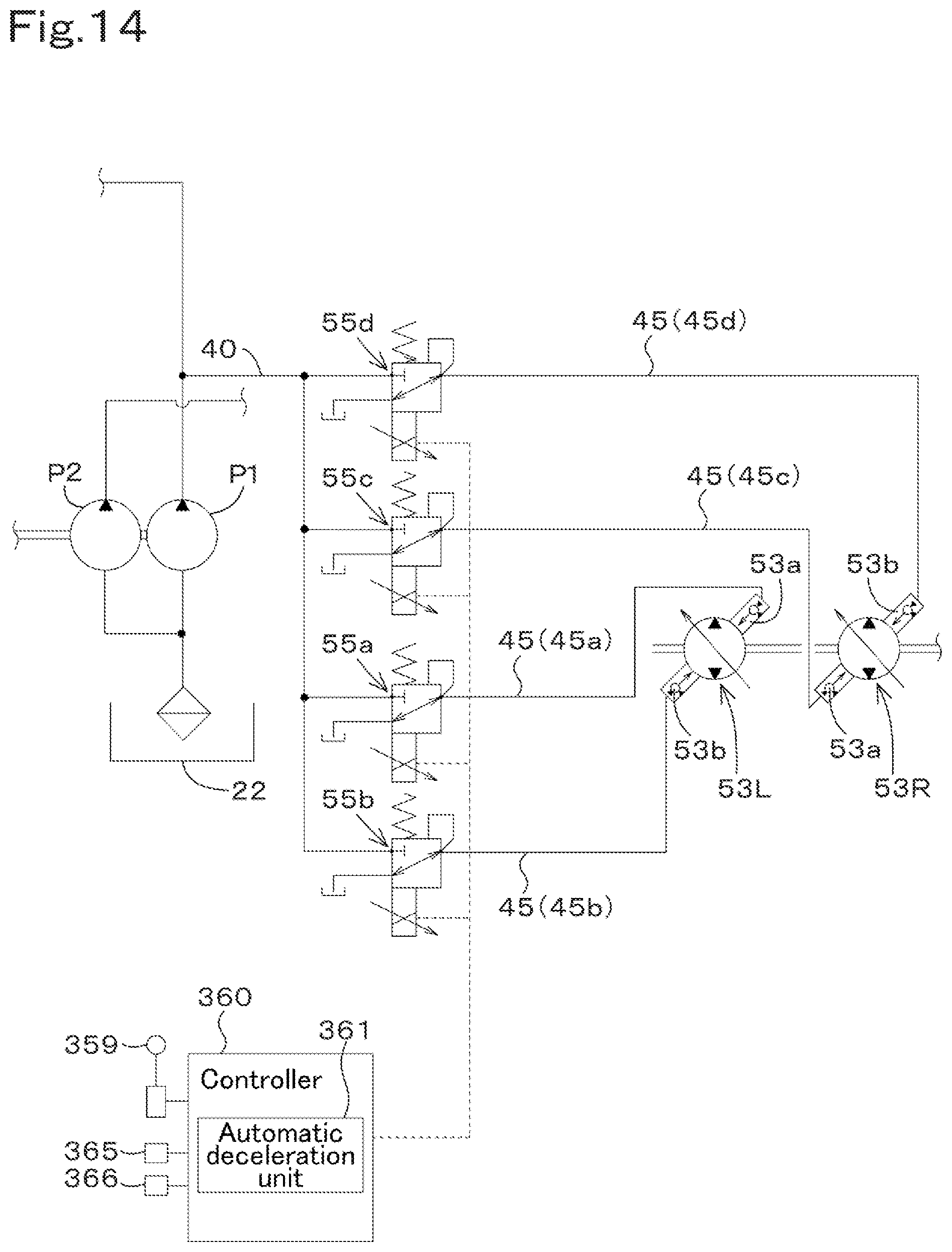 Patent US12098524 Figure 16 – Working machine