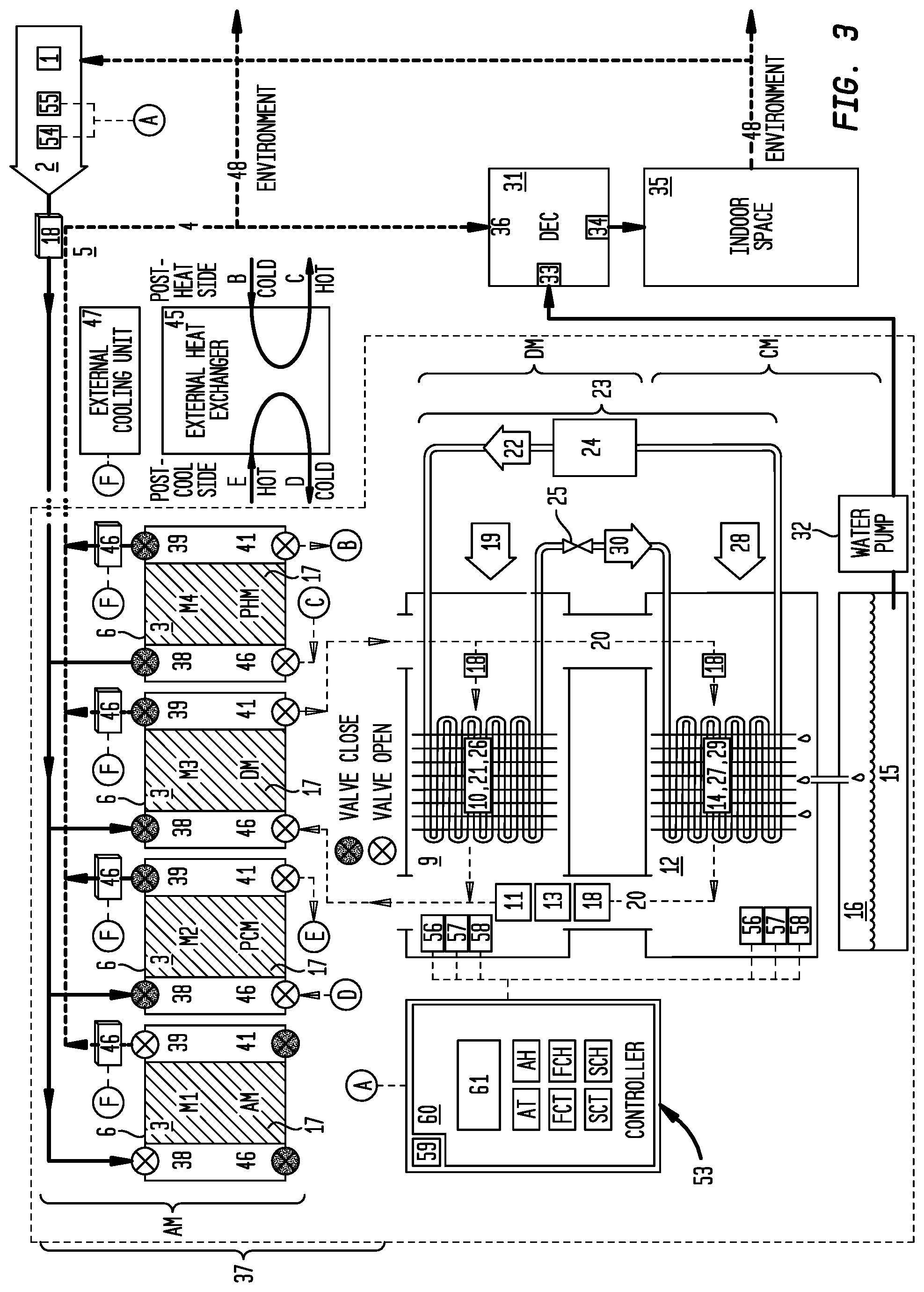 Patent US12098530 Figure 3 – Water harvester adsorption enthalpy removal system