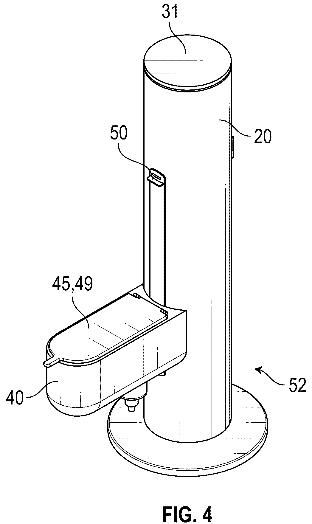 Patent US12098532 Figure 3 – Portable personal urinal