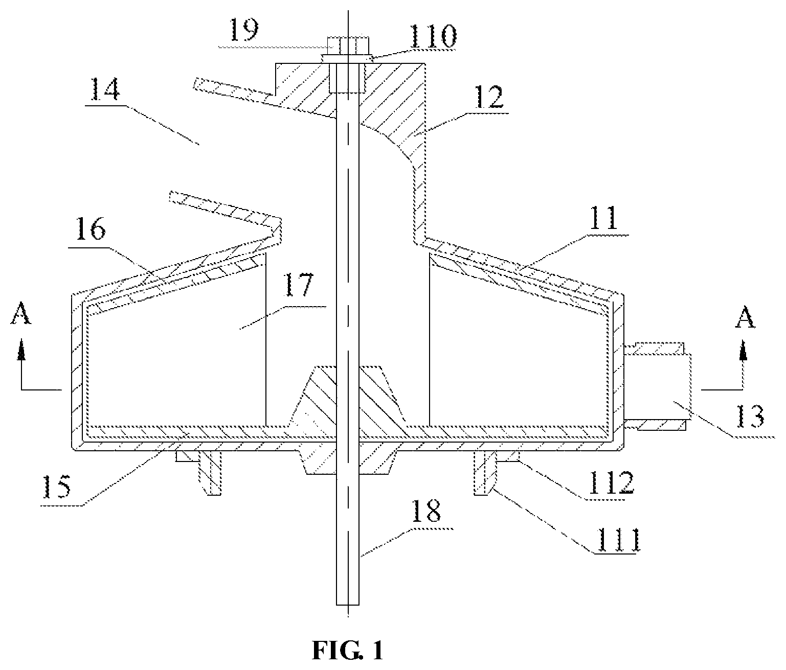 Patent US12098533 Figure 1 – Water turbine and electric motor hybrid power suction type water-saving toilet