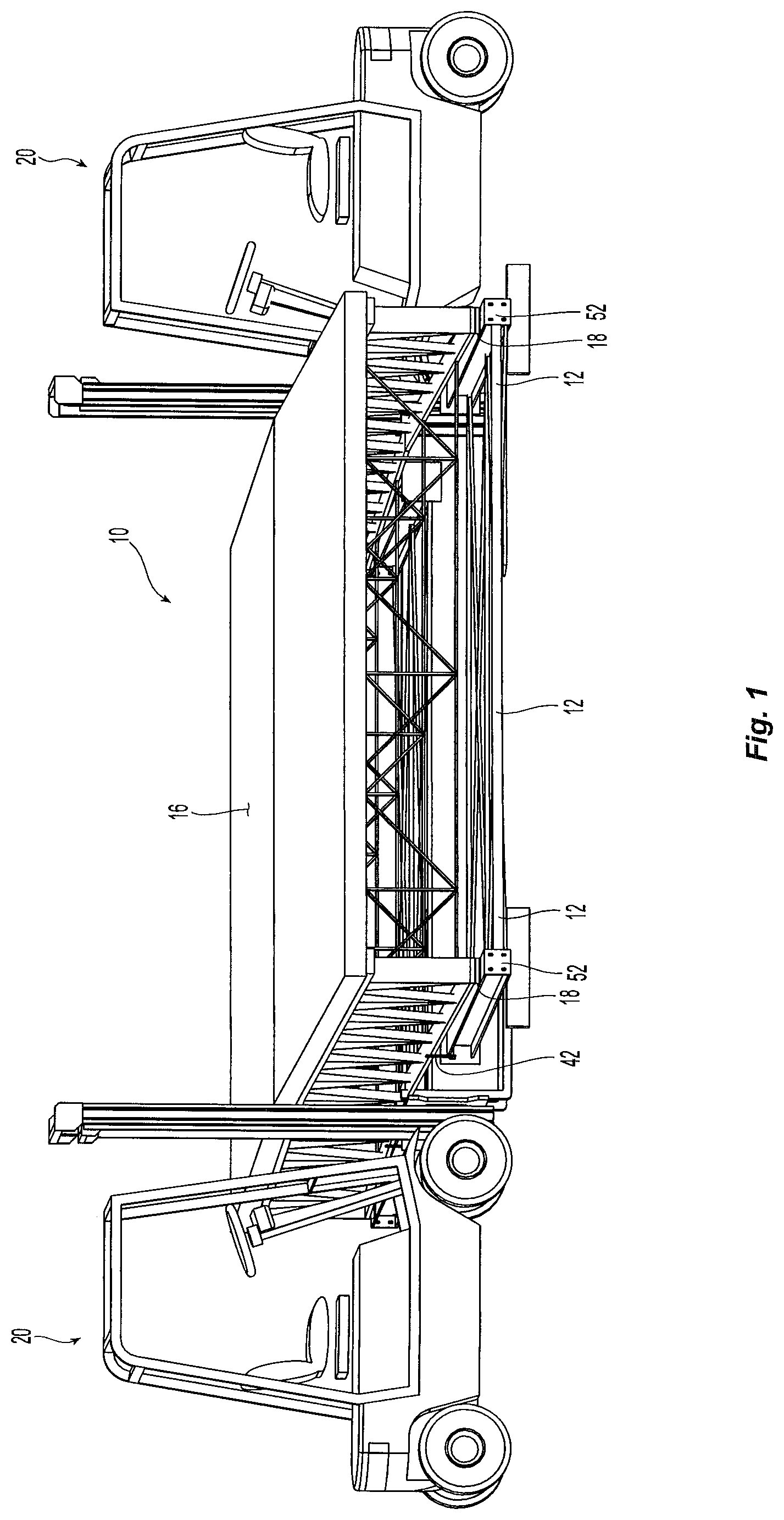 Patent US12098537 Figure 1 – Modular clearspan building, and modular building sections and construction methods therefor
