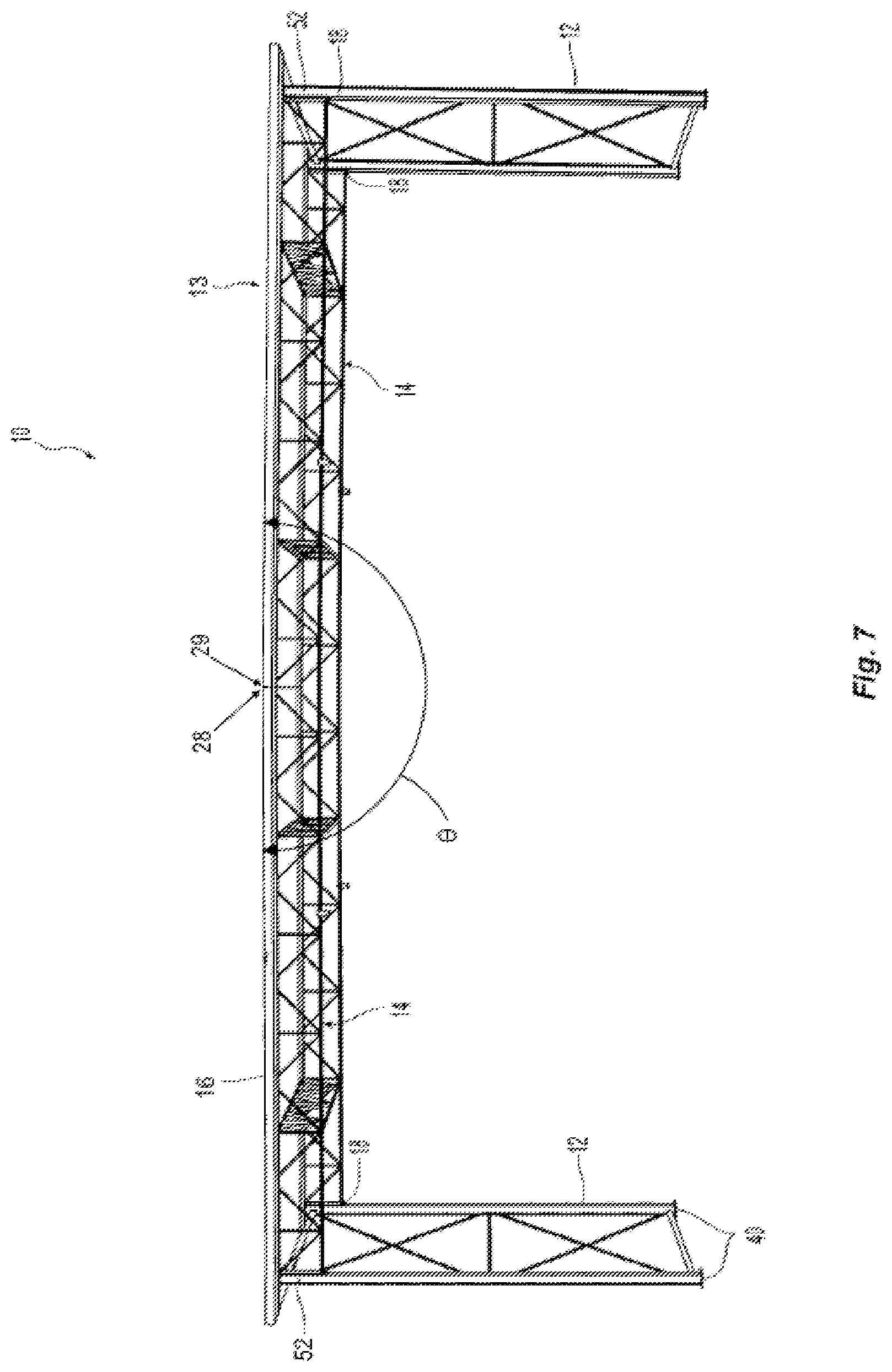 Patent US12098537 Figure 7 – Modular clearspan building, and modular building sections and construction methods therefor